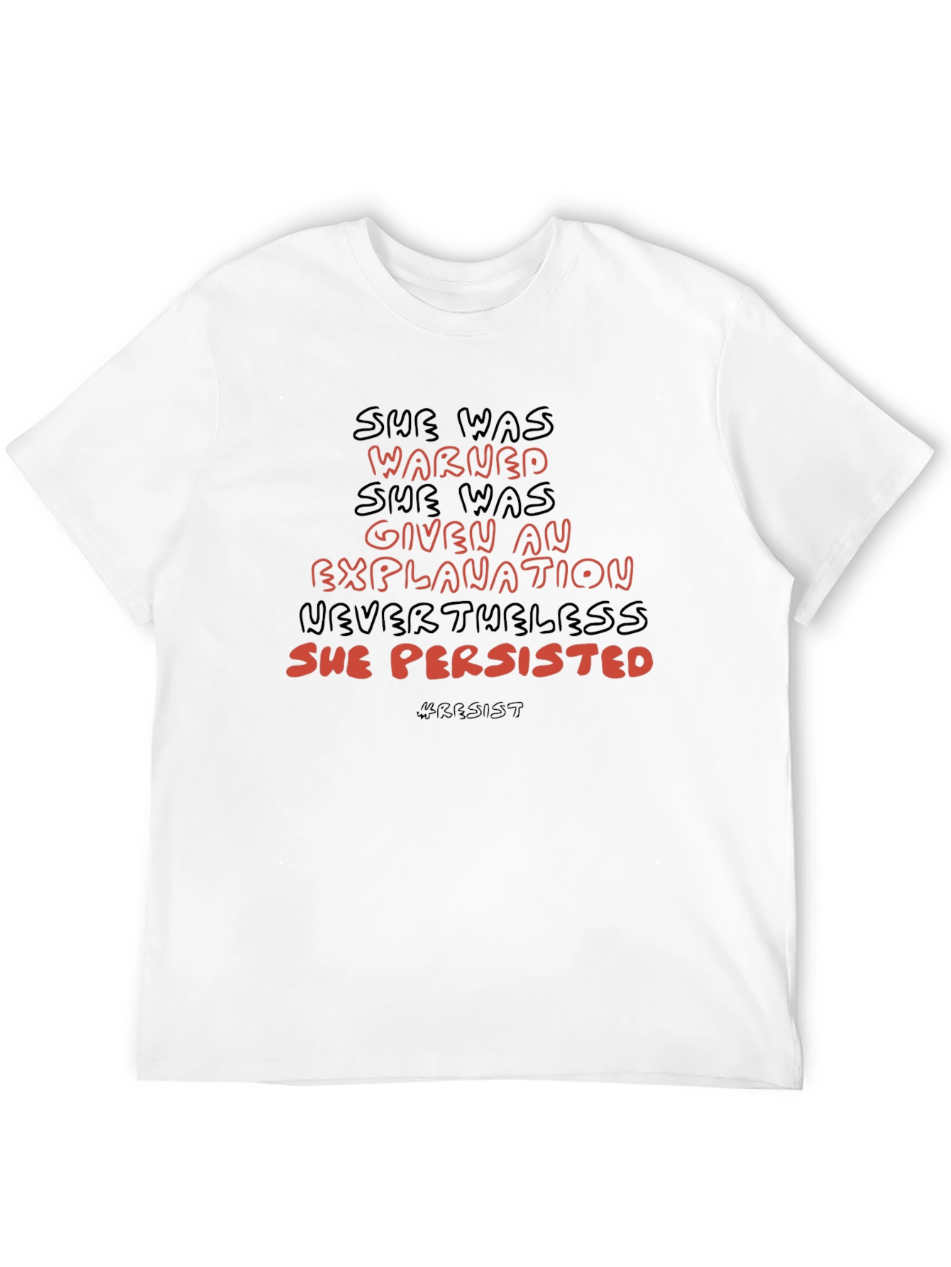 She Persisted Black T-Shirt