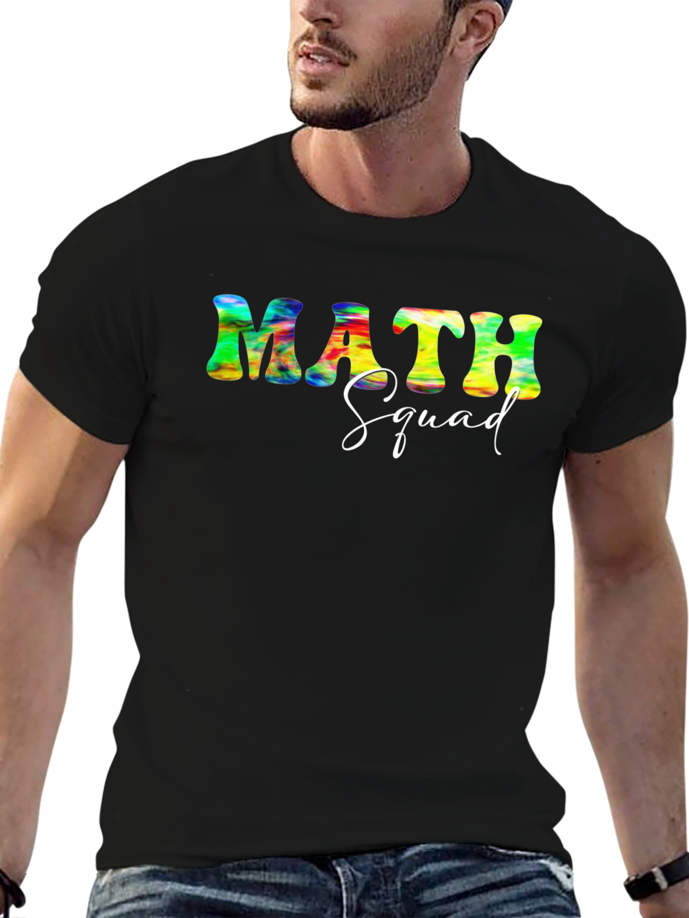Math Squad Tie Dye Graphic T-Shirt
