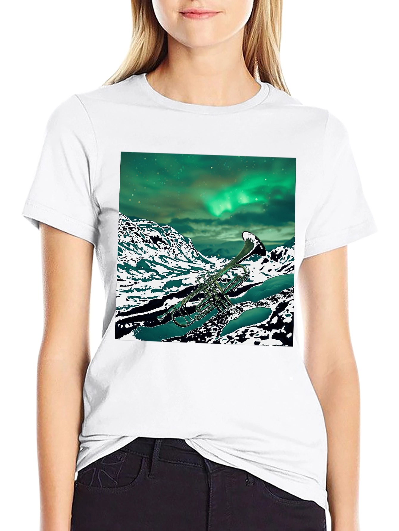 Trumpet Aurora Borealis T-Shirt
