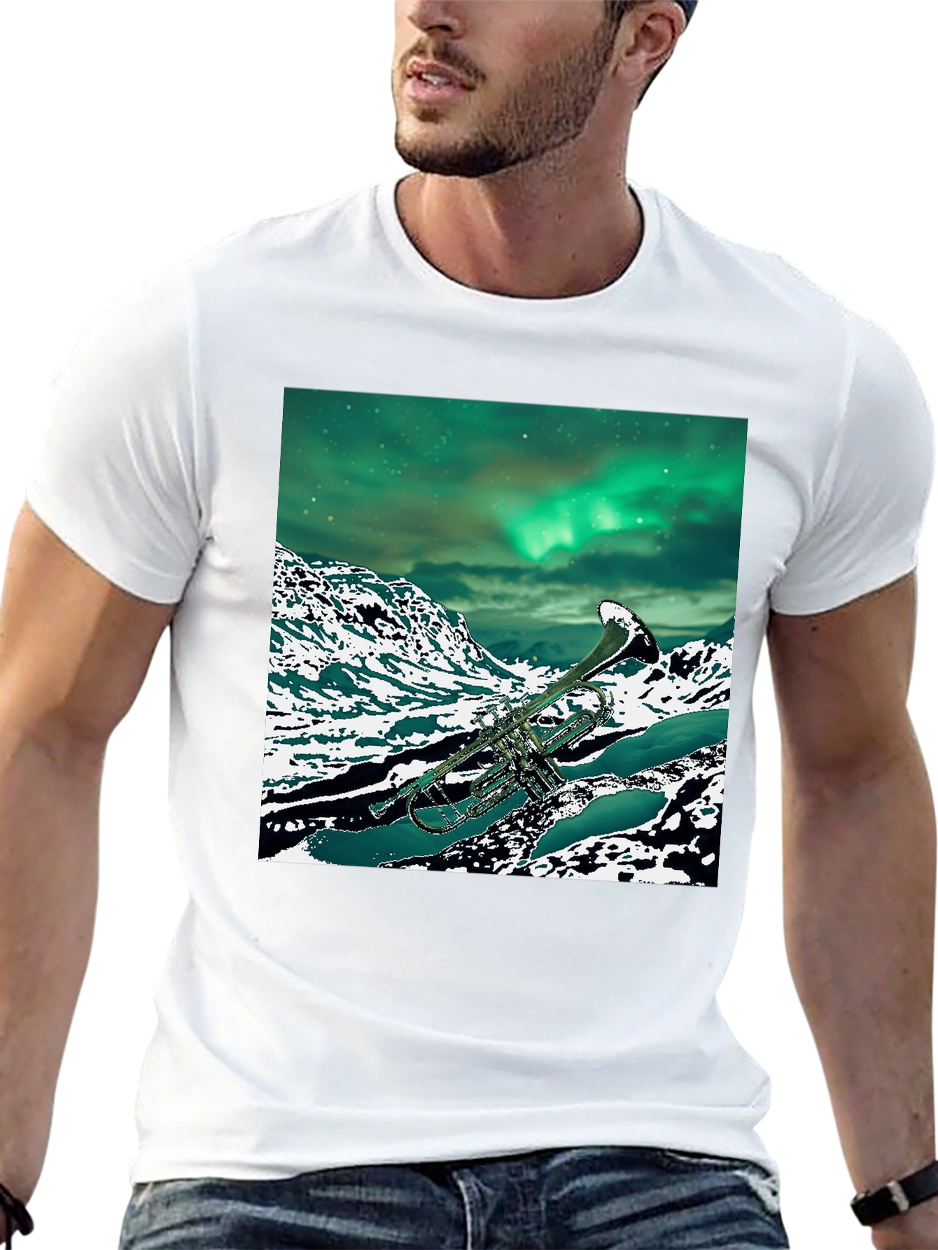 Trumpet Aurora Borealis T-Shirt