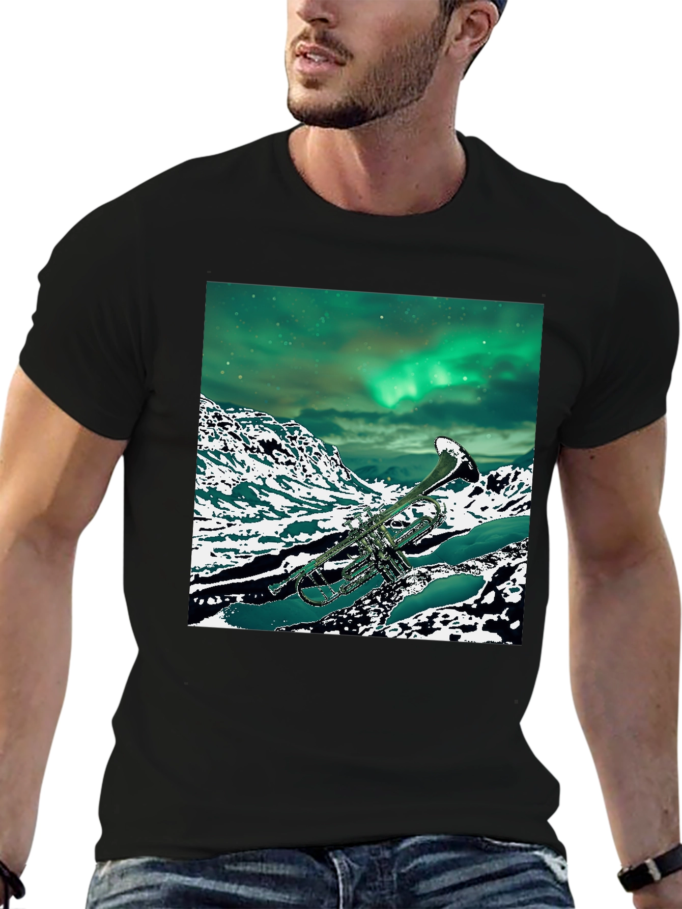 Trumpet Aurora Borealis T-Shirt