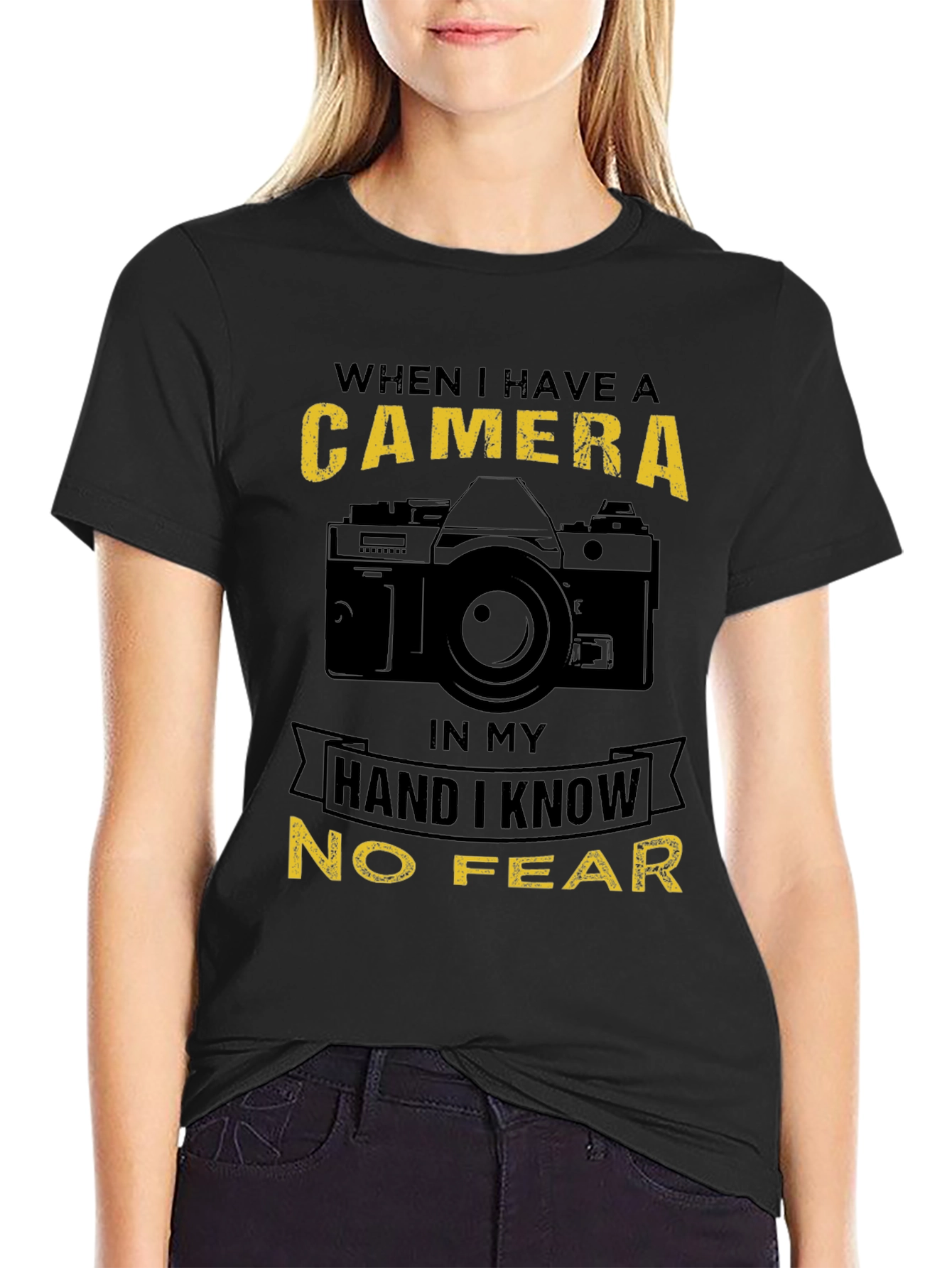 Camera Lover T-Shirt - No Fear Photographer Tee