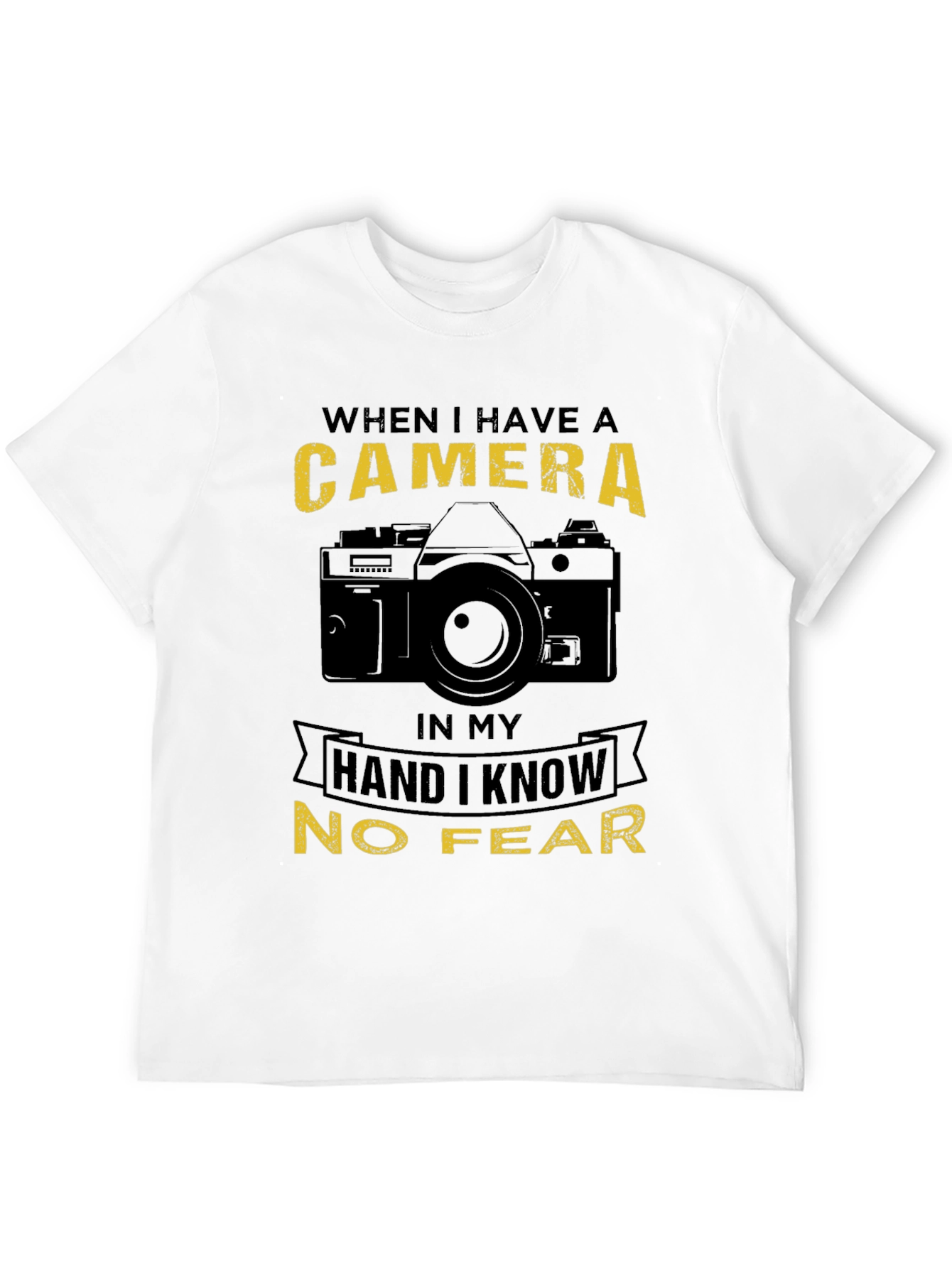 Camera Lover T-Shirt - No Fear Photographer Tee