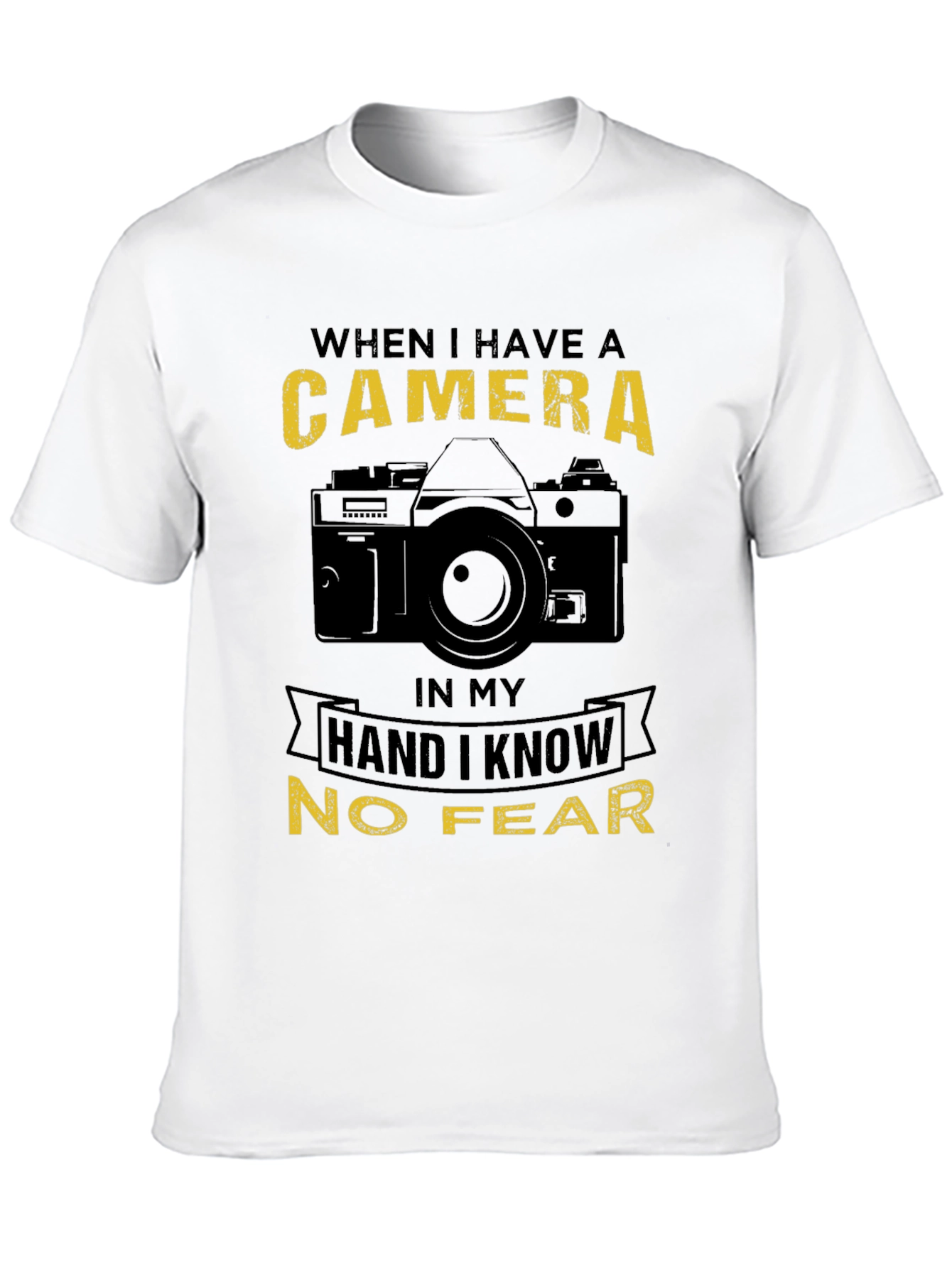 Camera Lover T-Shirt - No Fear Photographer Tee