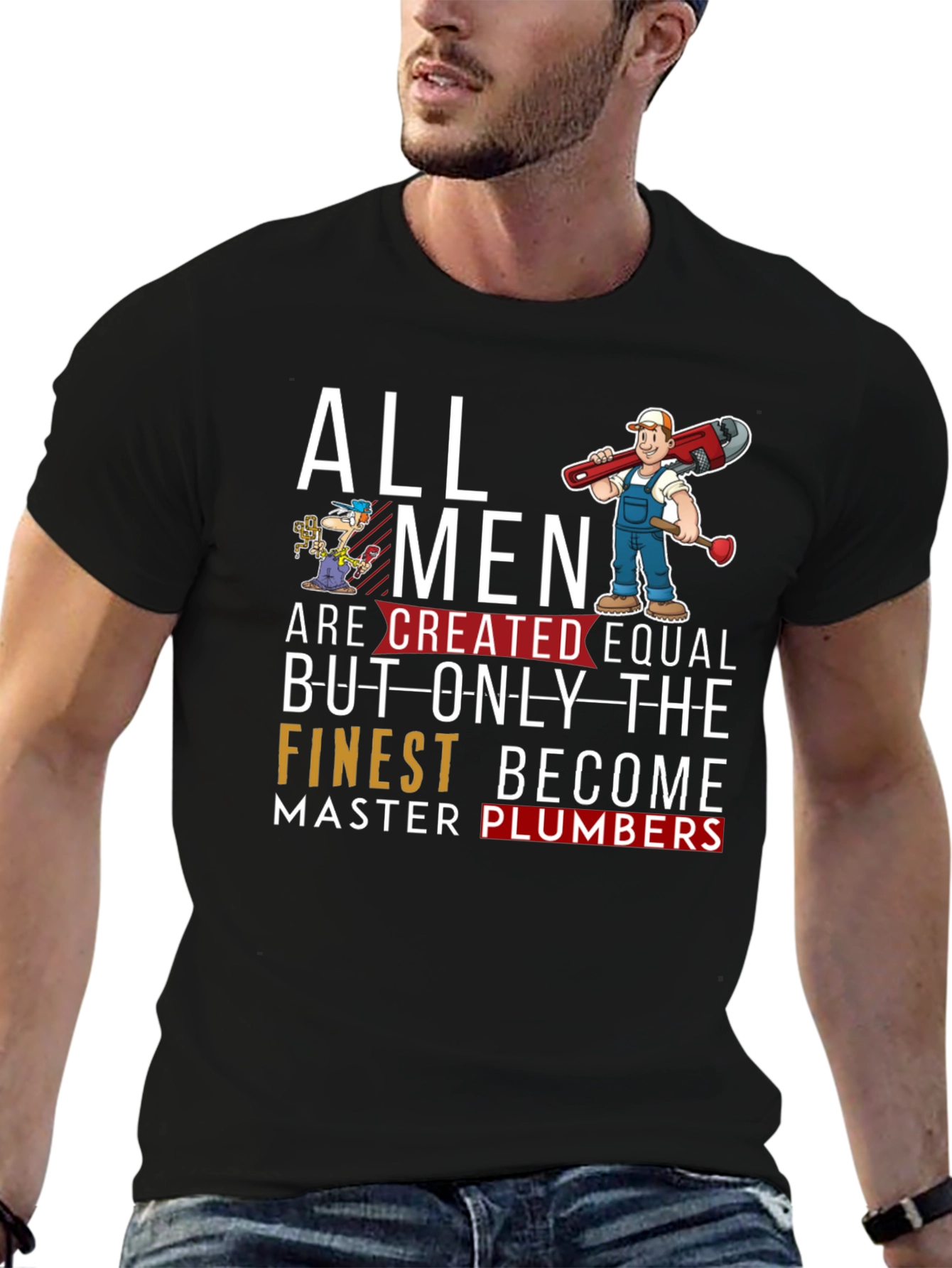 Master Plumber Graphic T-Shirt - Black