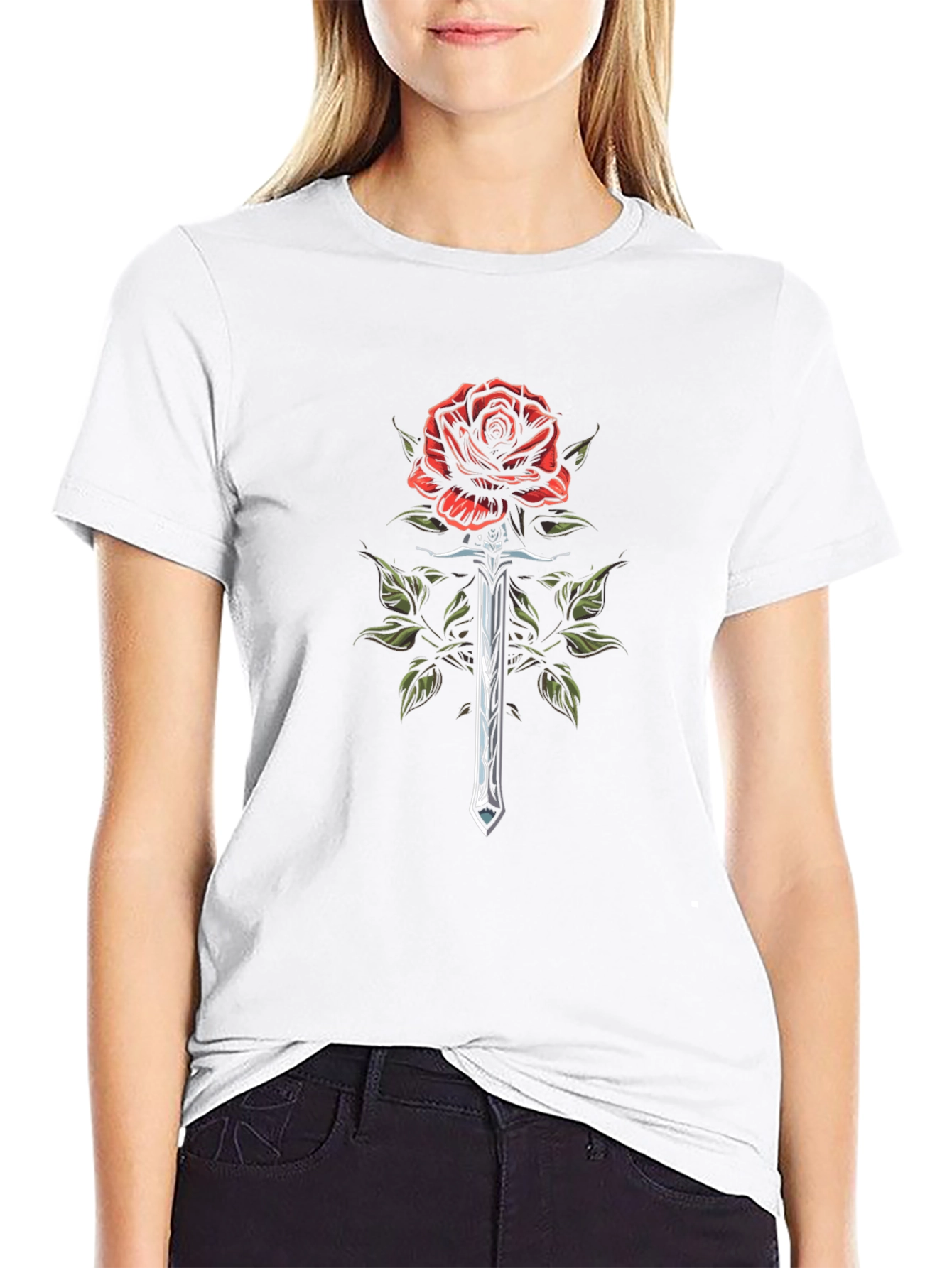 Rose & Sword Graphic T-Shirt