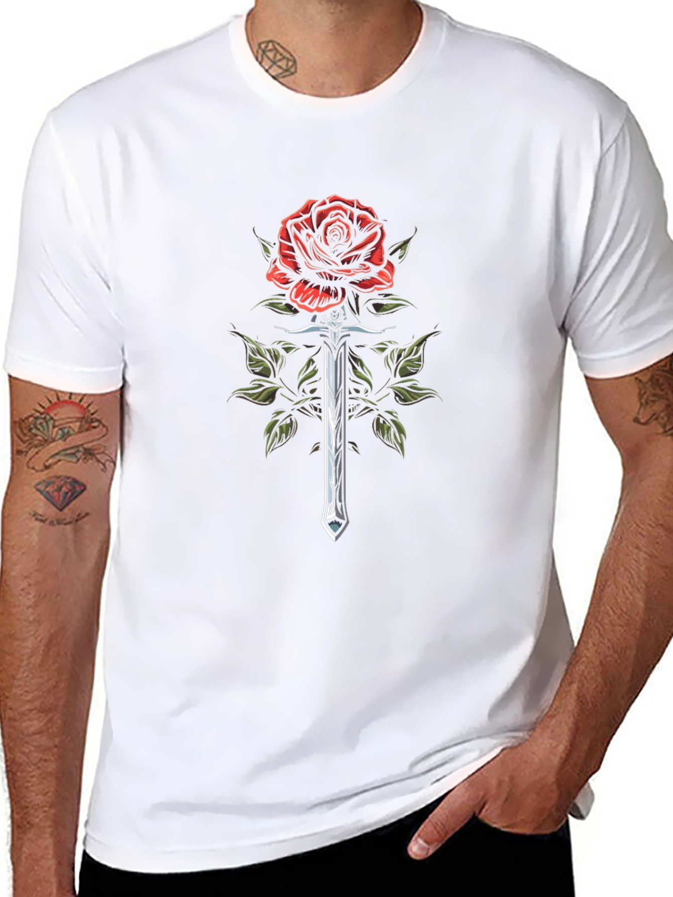 Rose & Sword Graphic T-Shirt