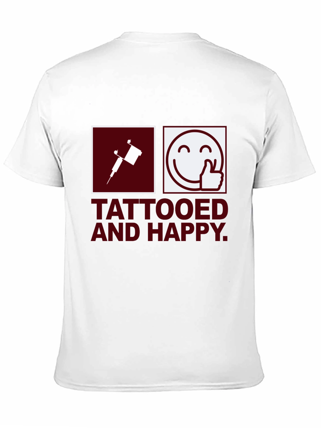 Tattooed & Happy Graphic T-Shirt - Black Casual Tee