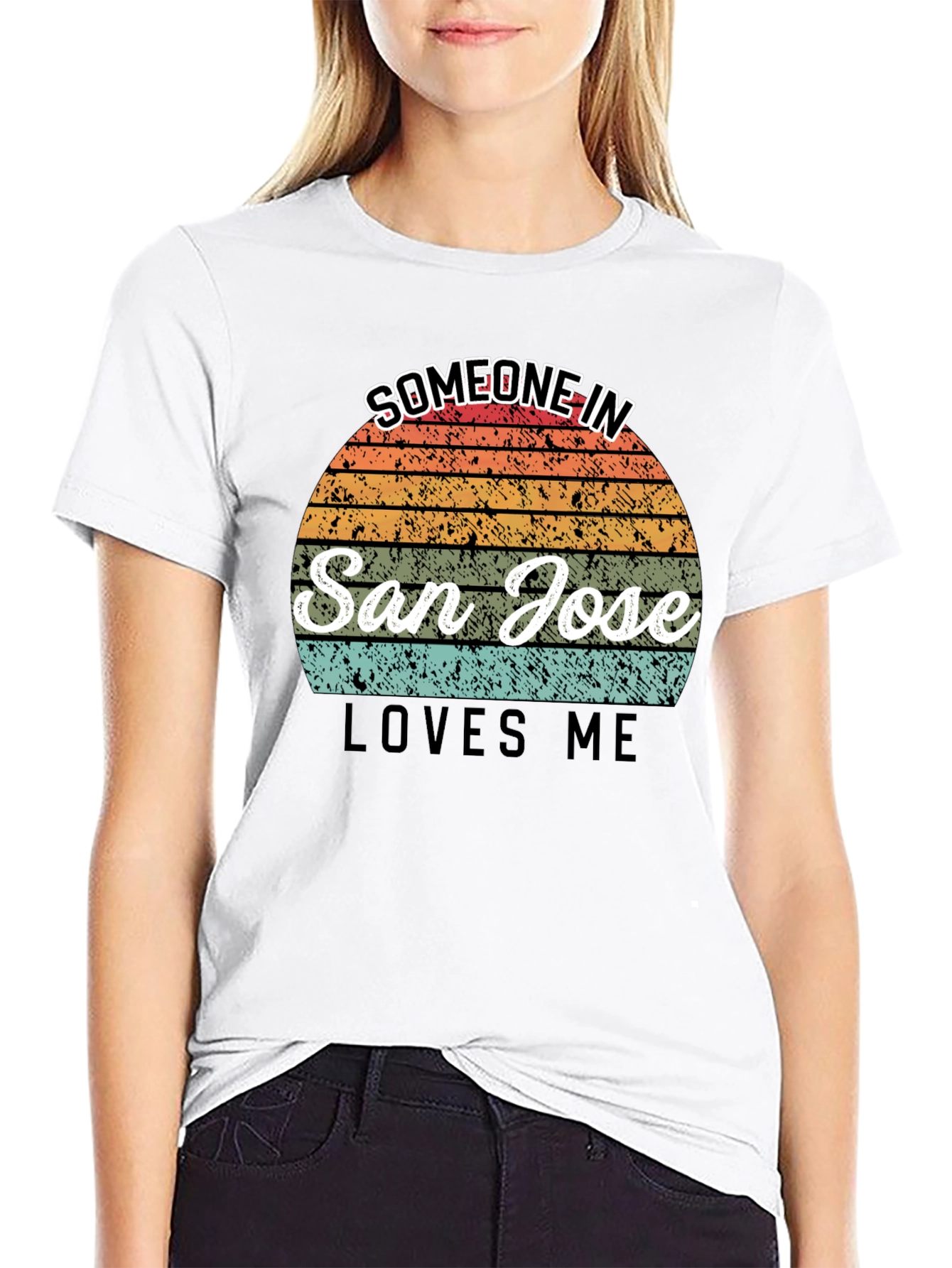 San Jose Loves Me T-Shirt - Retro Sunset Design