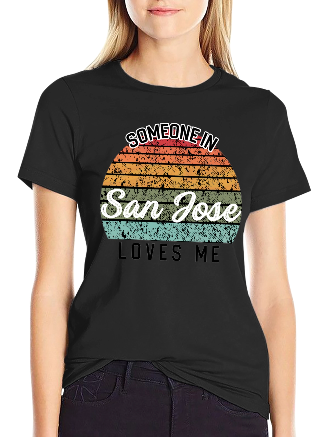 San Jose Loves Me T-Shirt - Retro Sunset Design