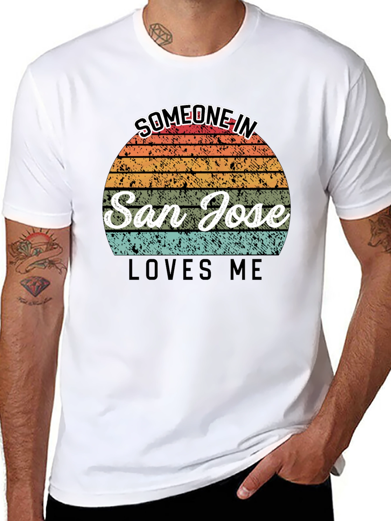 San Jose Loves Me T-Shirt - Retro Sunset Design