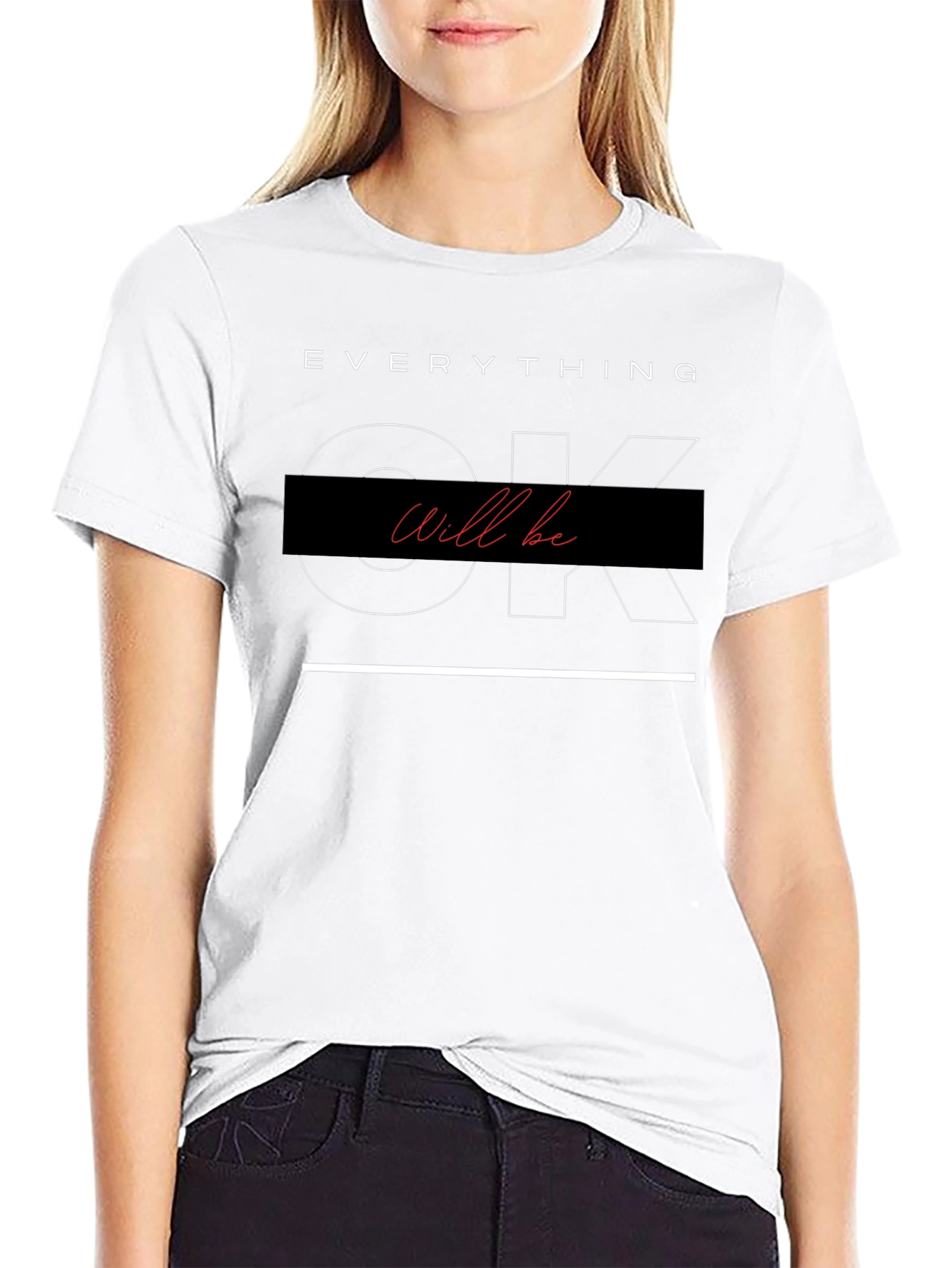 Everything Will Be OK T-Shirt - Black