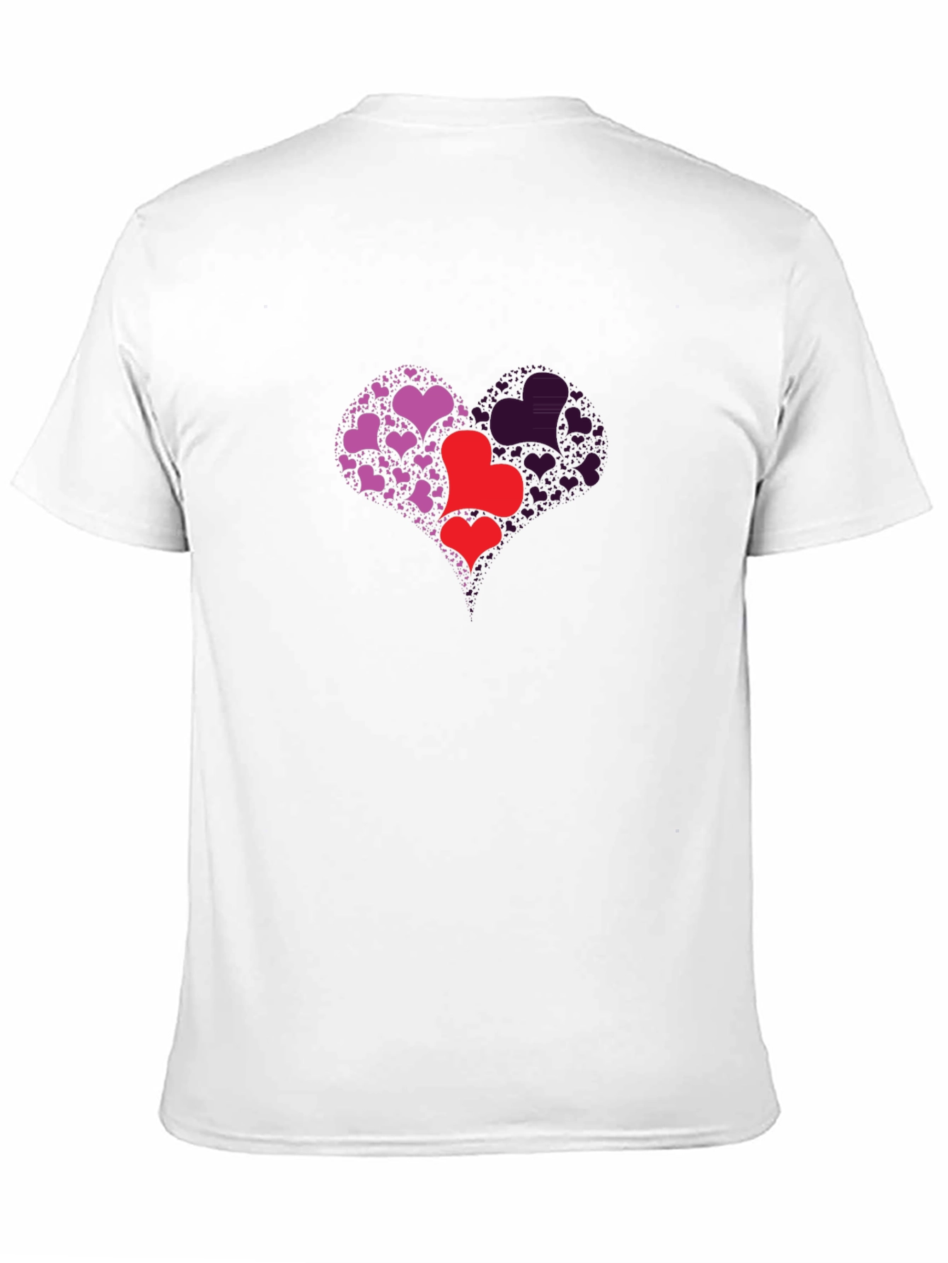 Heart Design Black T-Shirt