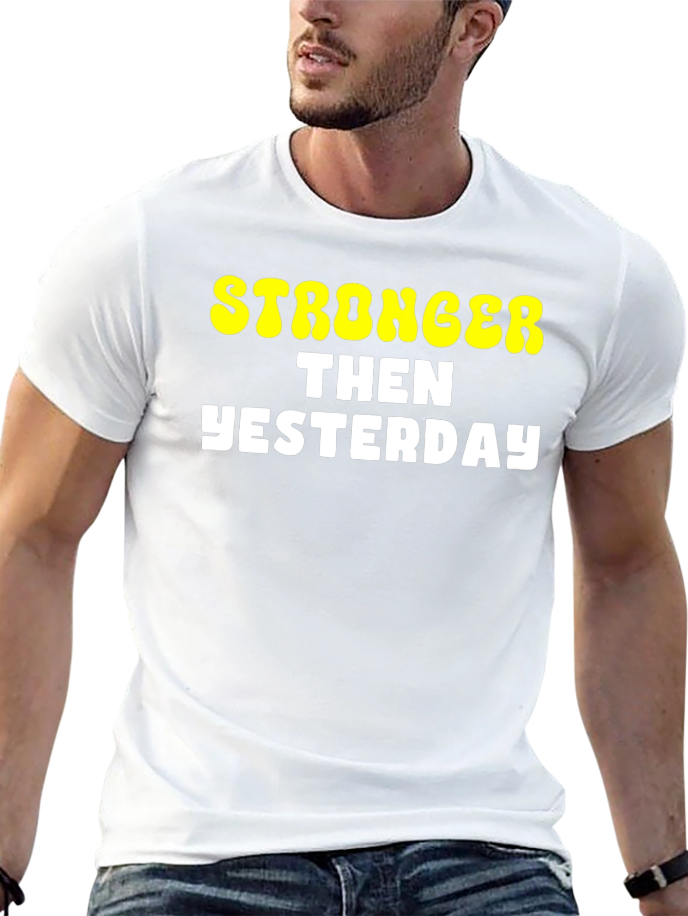 Stronger Then Yesterday Graphic Tee - Black