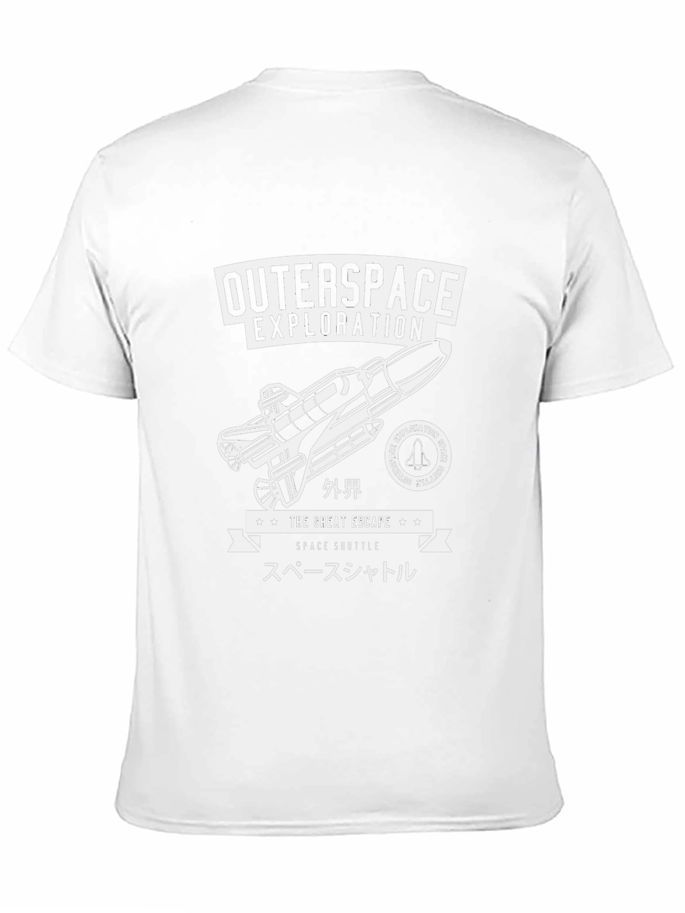 Outerspace Exploration Graphic Tee - Space Shuttle Design