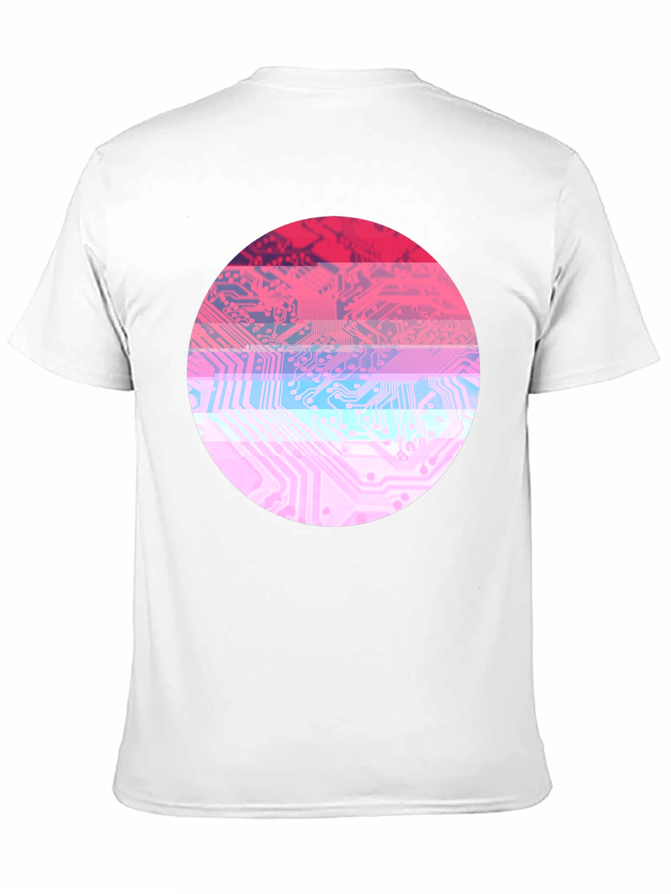 Circuit Board Circle Graphic Tee - Retro Style