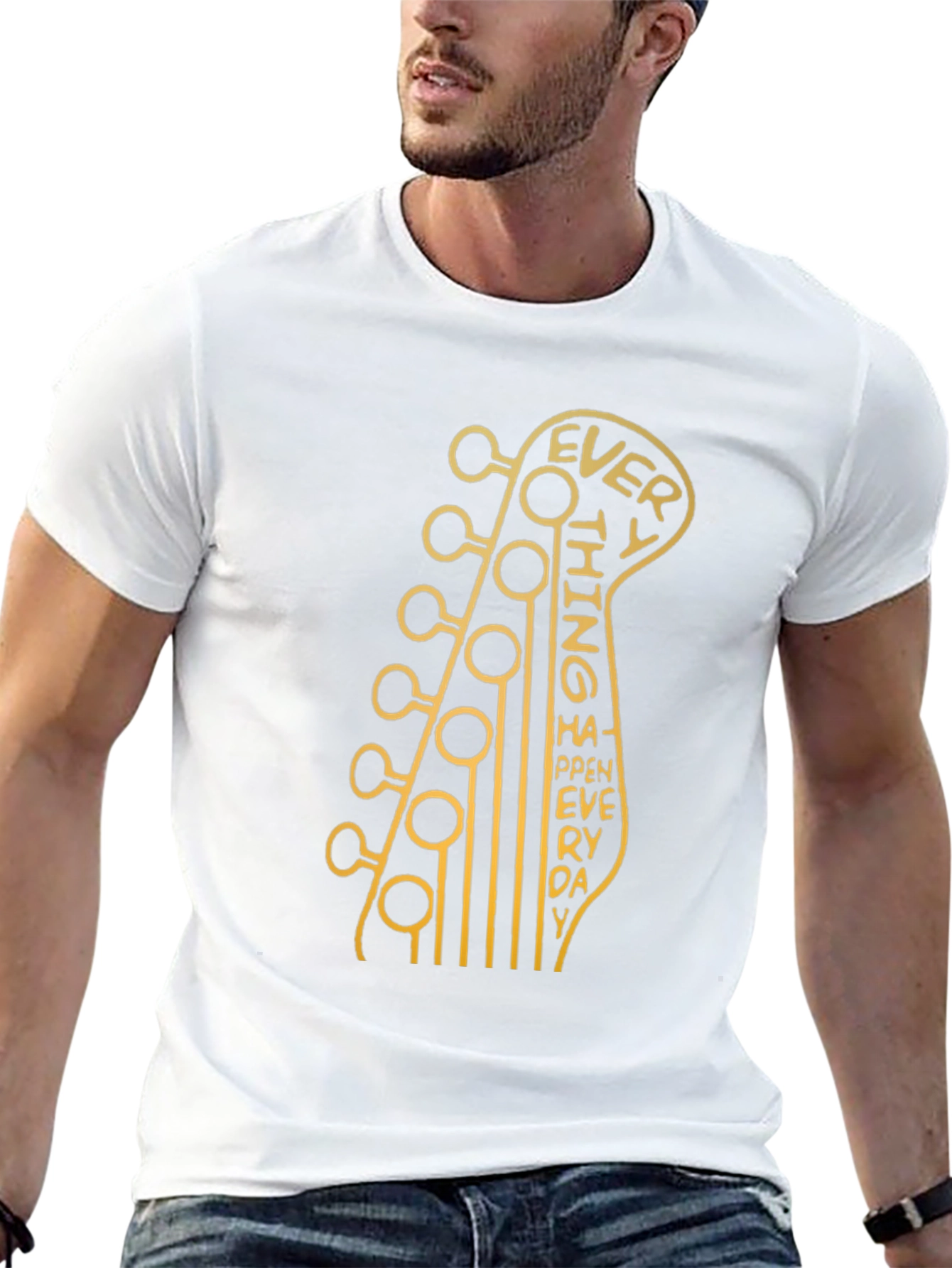 Everything Happens Everyday T-Shirt Guitar Graphic Tee