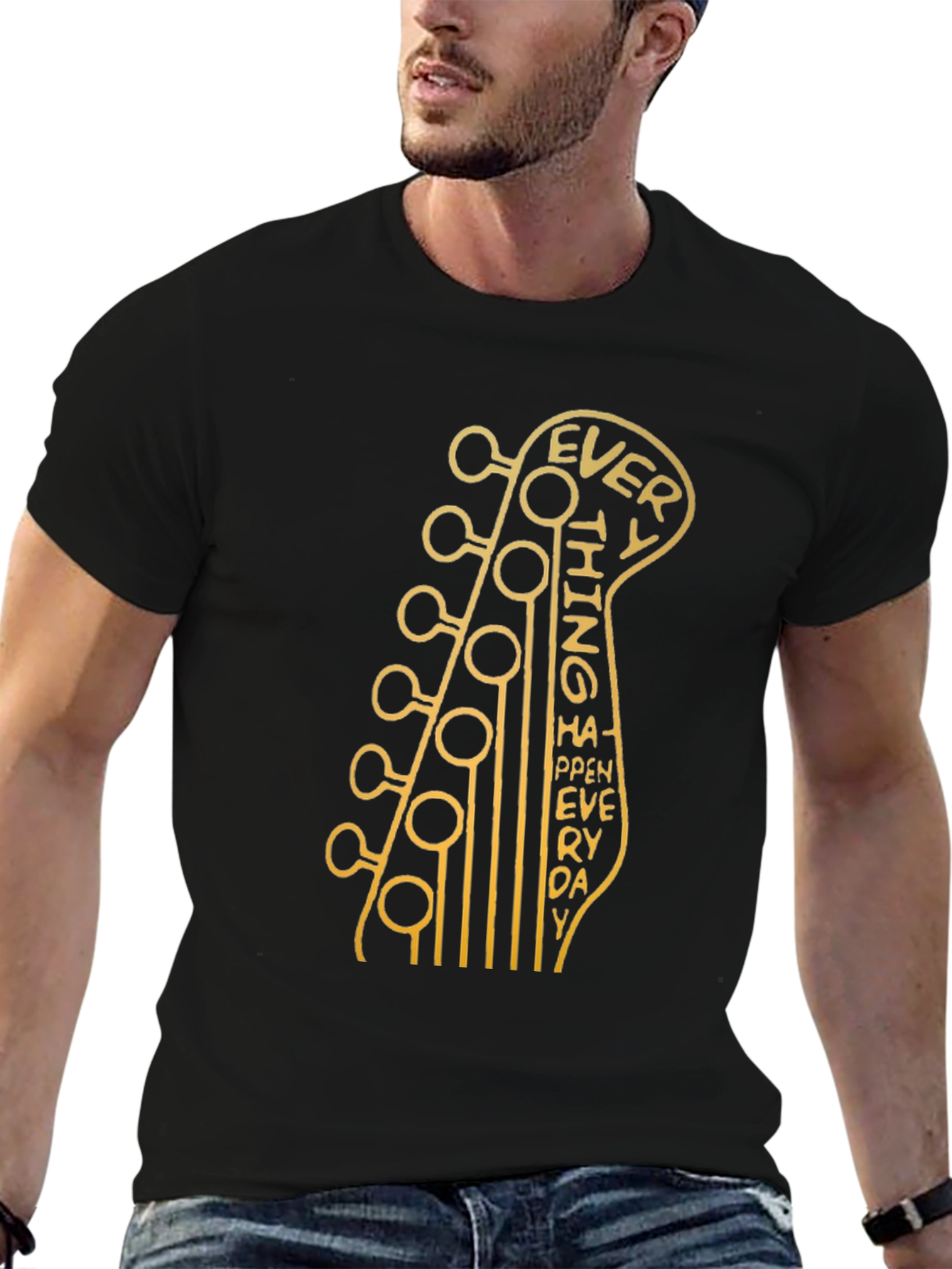 Everything Happens Everyday T-Shirt Guitar Graphic Tee