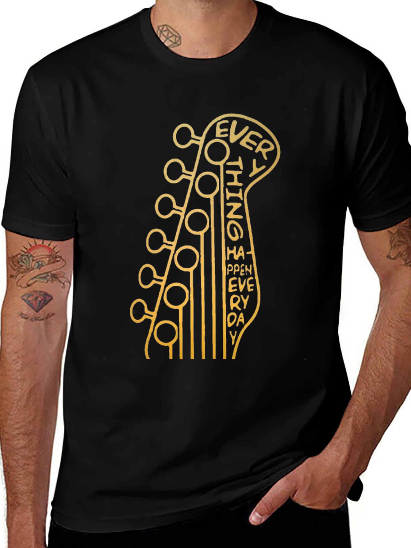 Everything Happens Everyday T-Shirt Guitar Graphic Tee