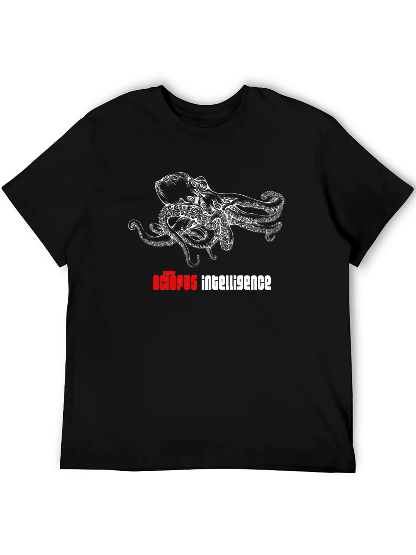 Octopus Intelligence Graphic Black T-Shirt