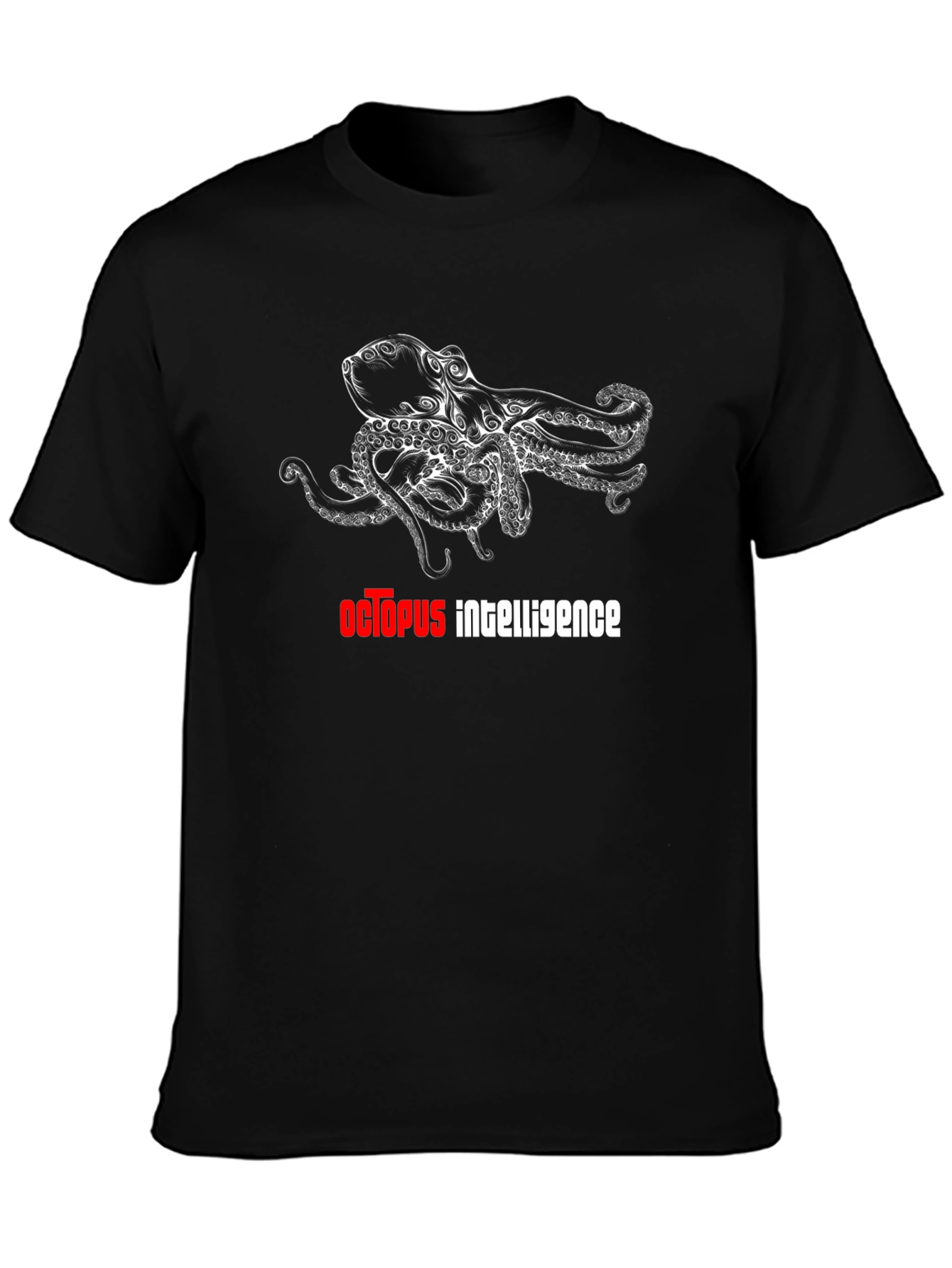 Octopus Intelligence Graphic Black T-Shirt
