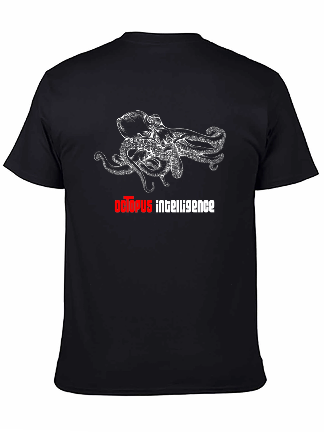 Octopus Intelligence Graphic Black T-Shirt