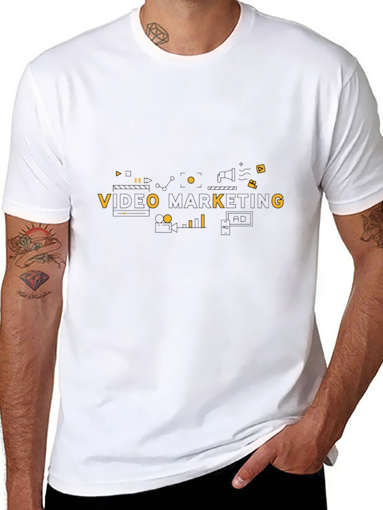 Video Marketing Graphic Tee - Black