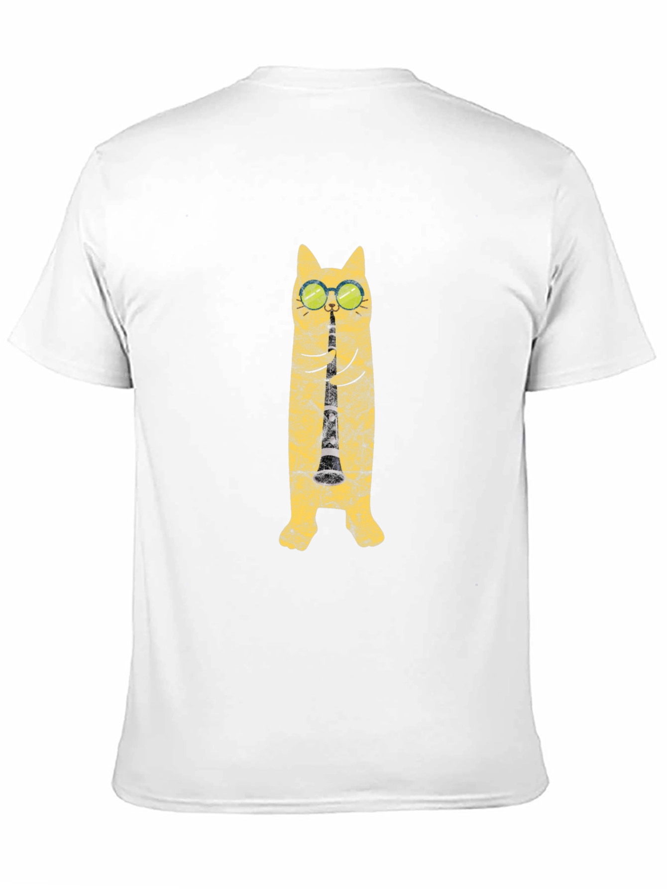 Cool Cat Clarinet Player Graphic T-Shirt