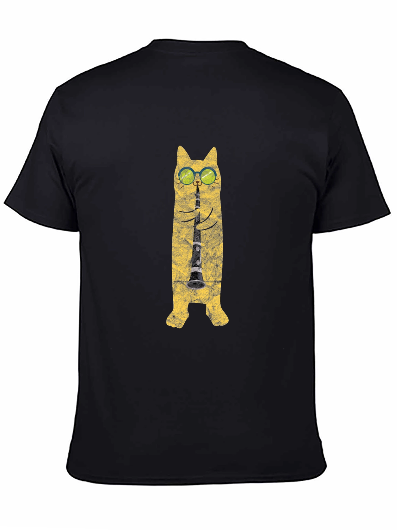 Cool Cat Clarinet Player Graphic T-Shirt