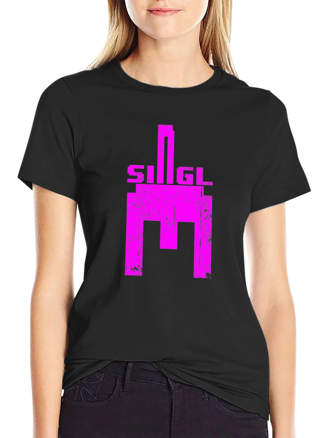 Retro SIGIL Graphic Tee - Black Cotton T-Shirt