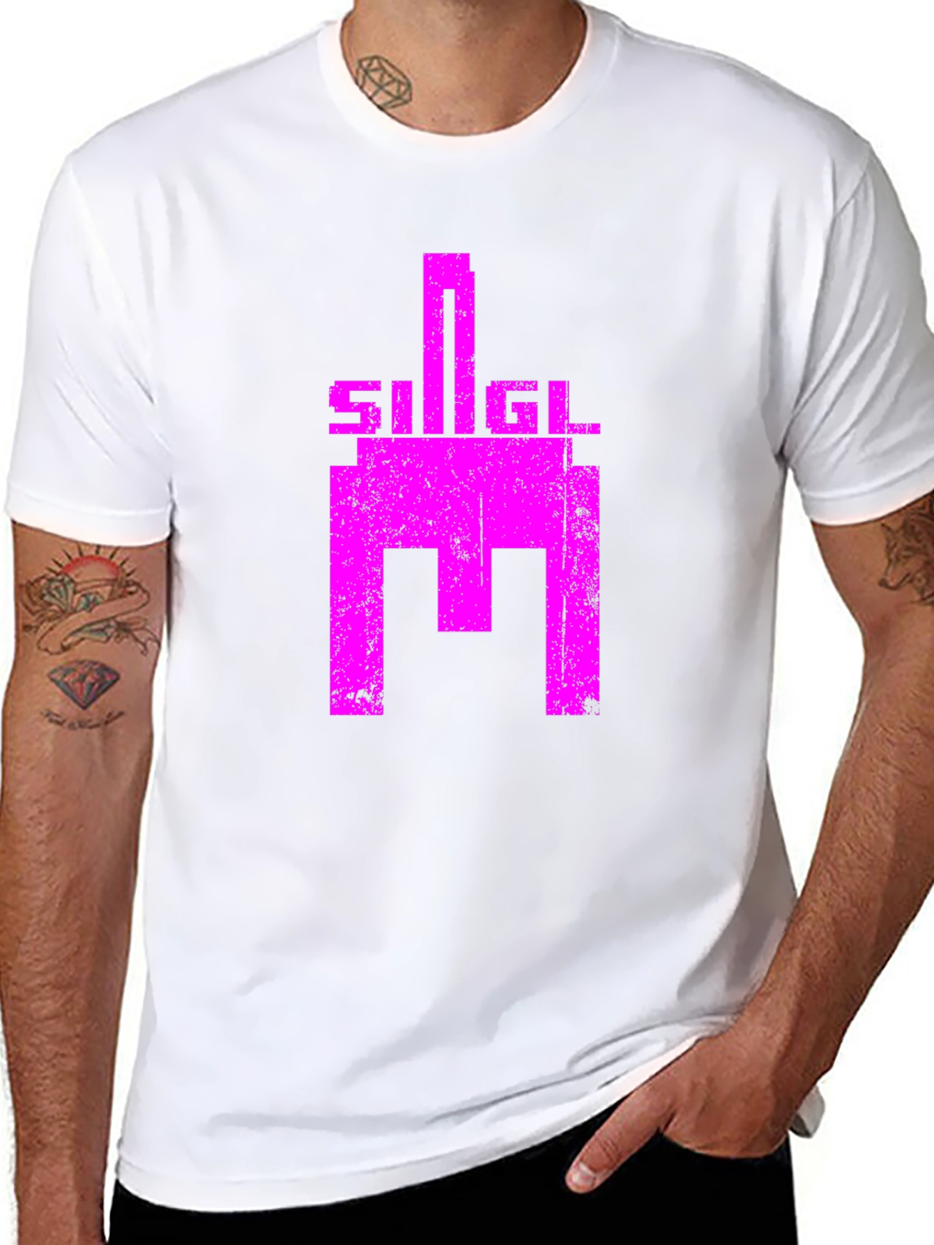 Retro SIGIL Graphic Tee - Black Cotton T-Shirt