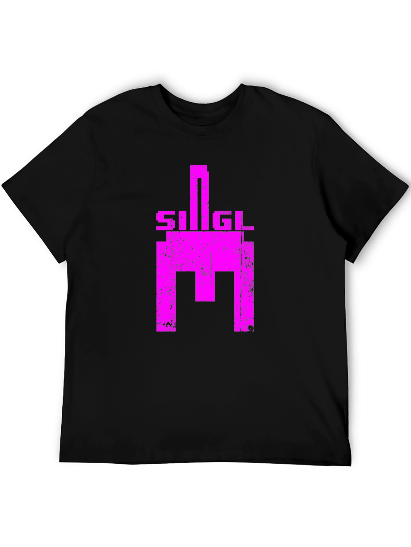 Retro SIGIL Graphic Tee - Black Cotton T-Shirt