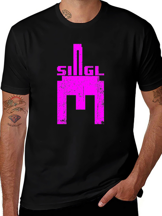 Retro SIGIL Graphic Tee - Black Cotton T-Shirt