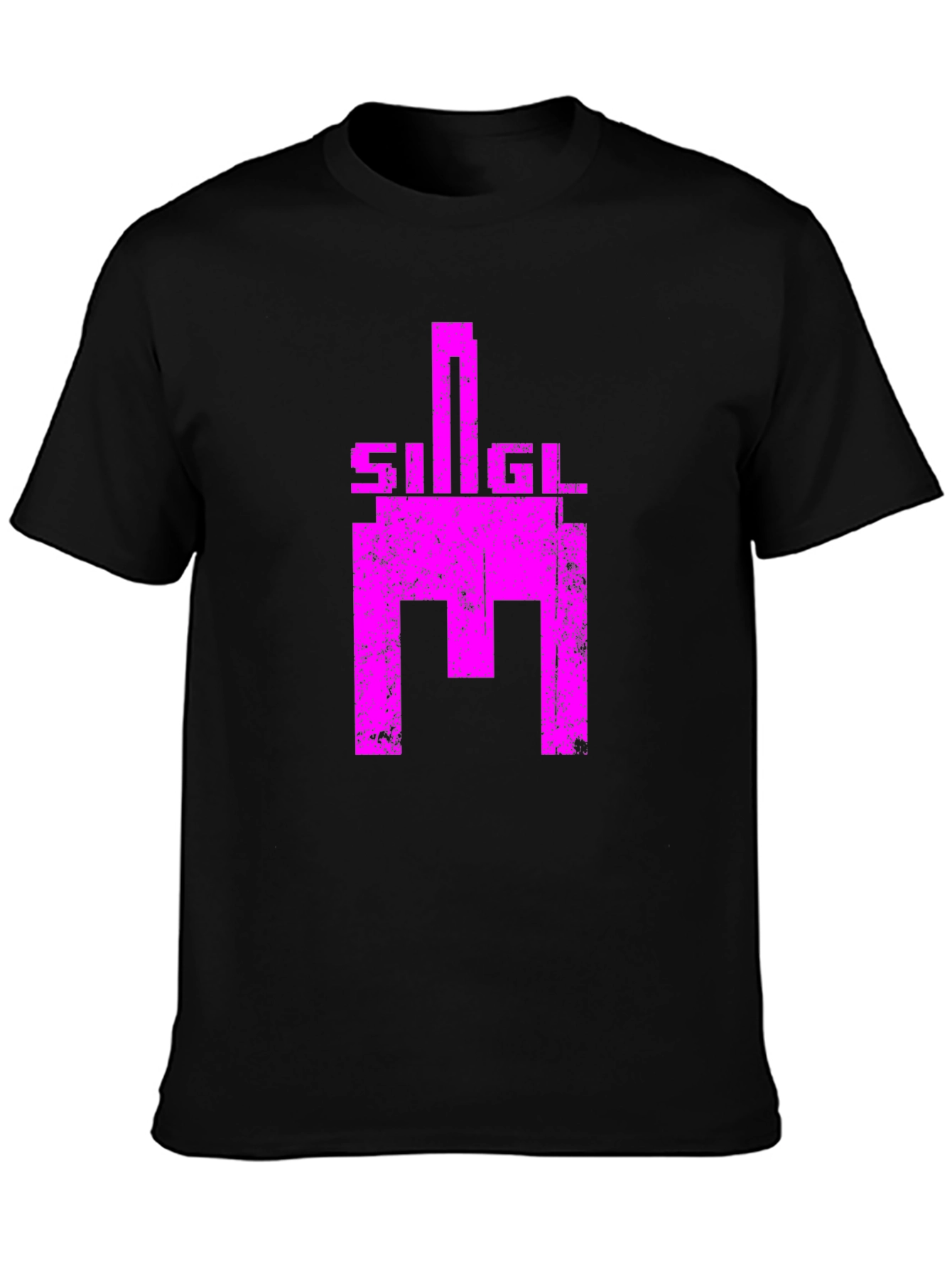Retro SIGIL Graphic Tee - Black Cotton T-Shirt