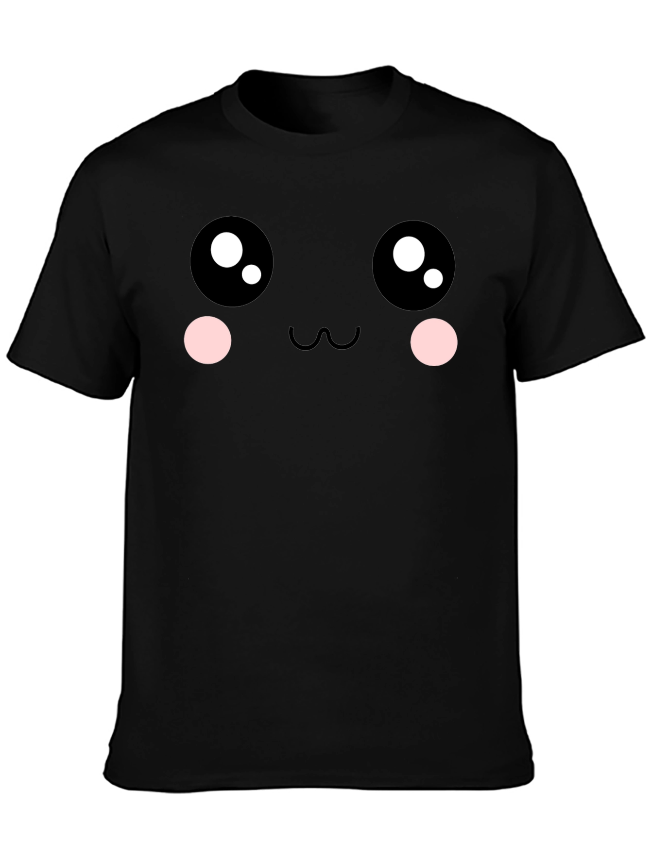 Kawaii Face Graphic Tee - Soft Cotton Blend