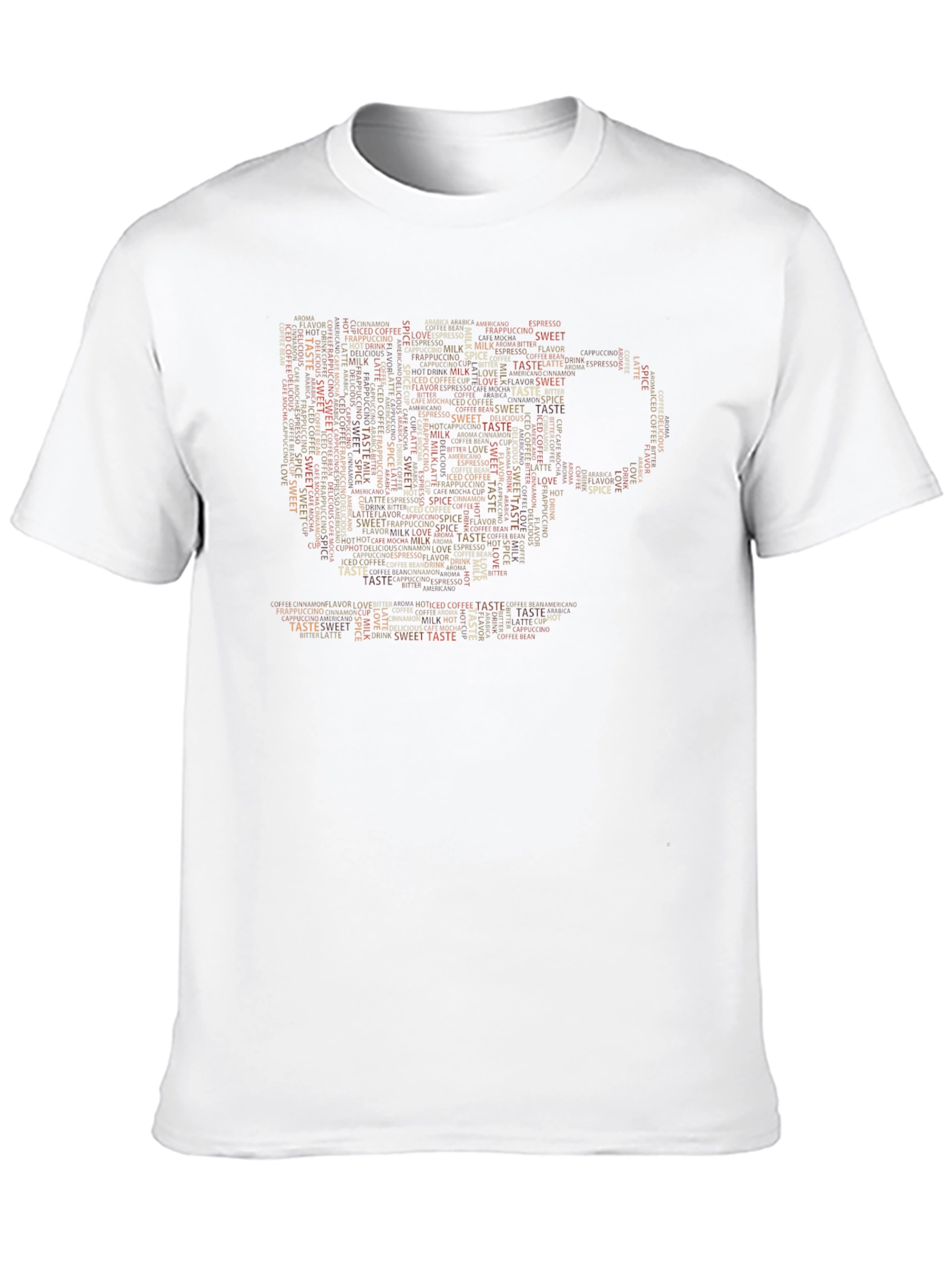 Coffee Lover Tee - Word Art Cup Design