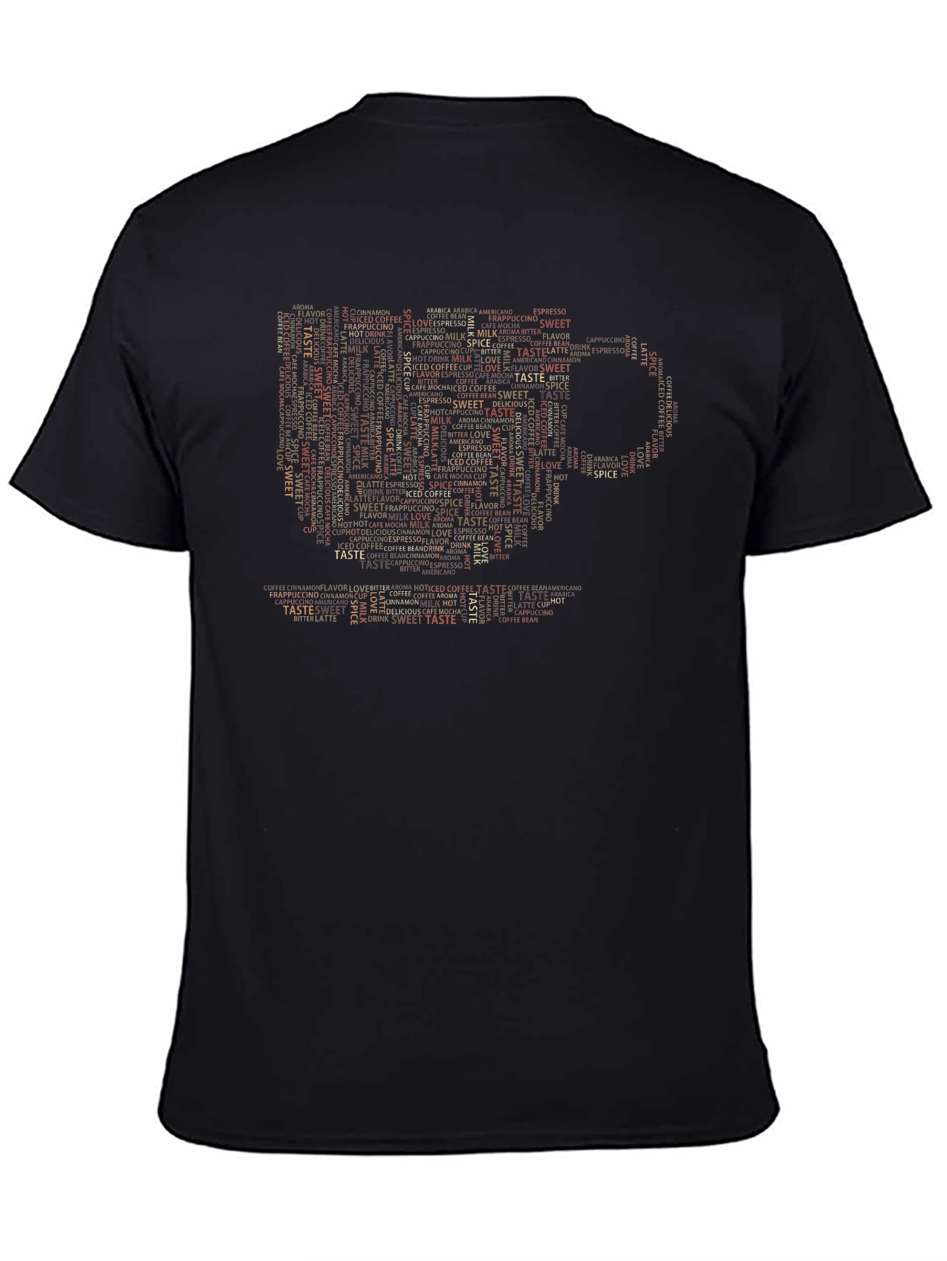 Coffee Lover Tee - Word Art Cup Design