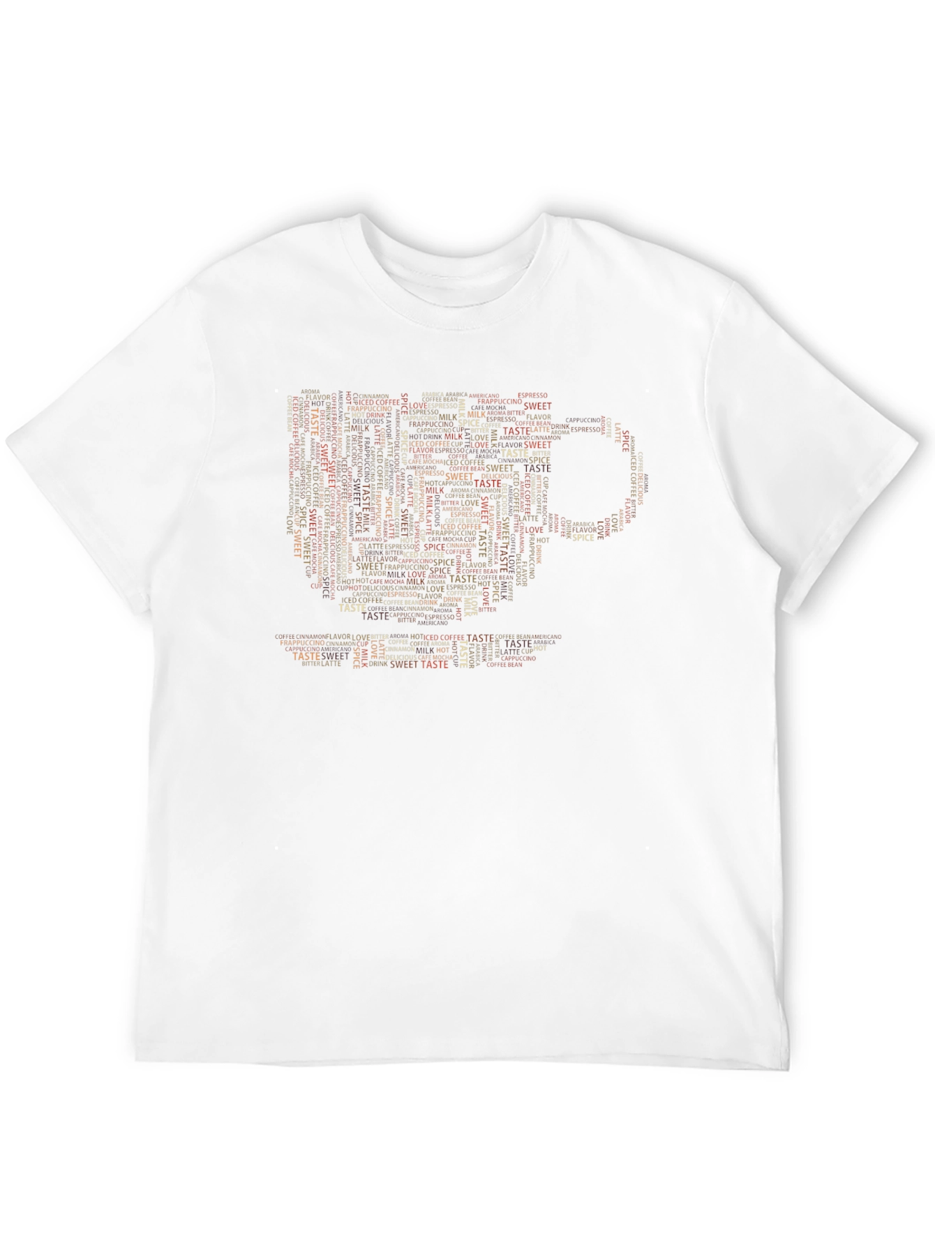 Coffee Lover Tee - Word Art Cup Design