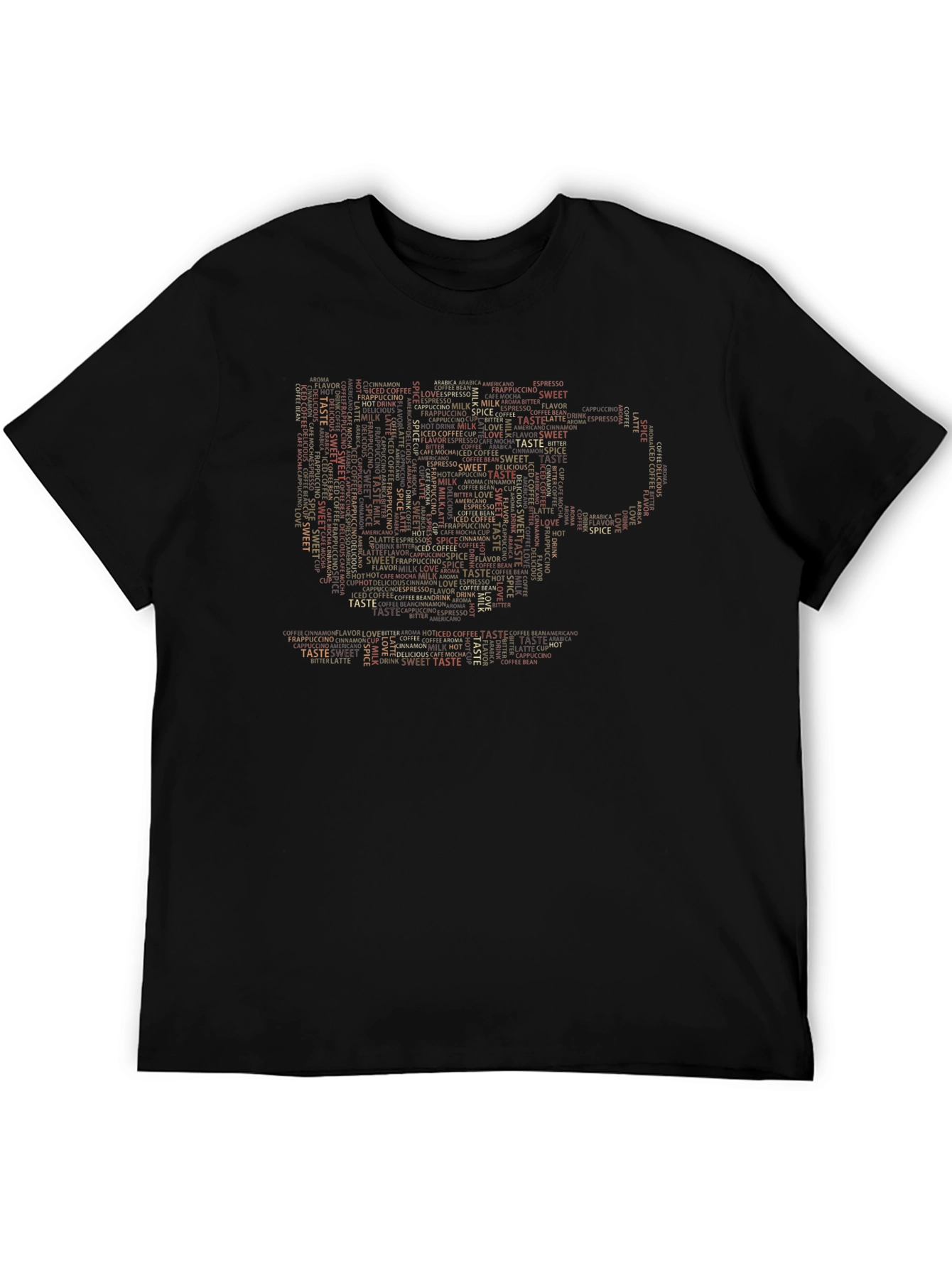 Coffee Lover Tee - Word Art Cup Design