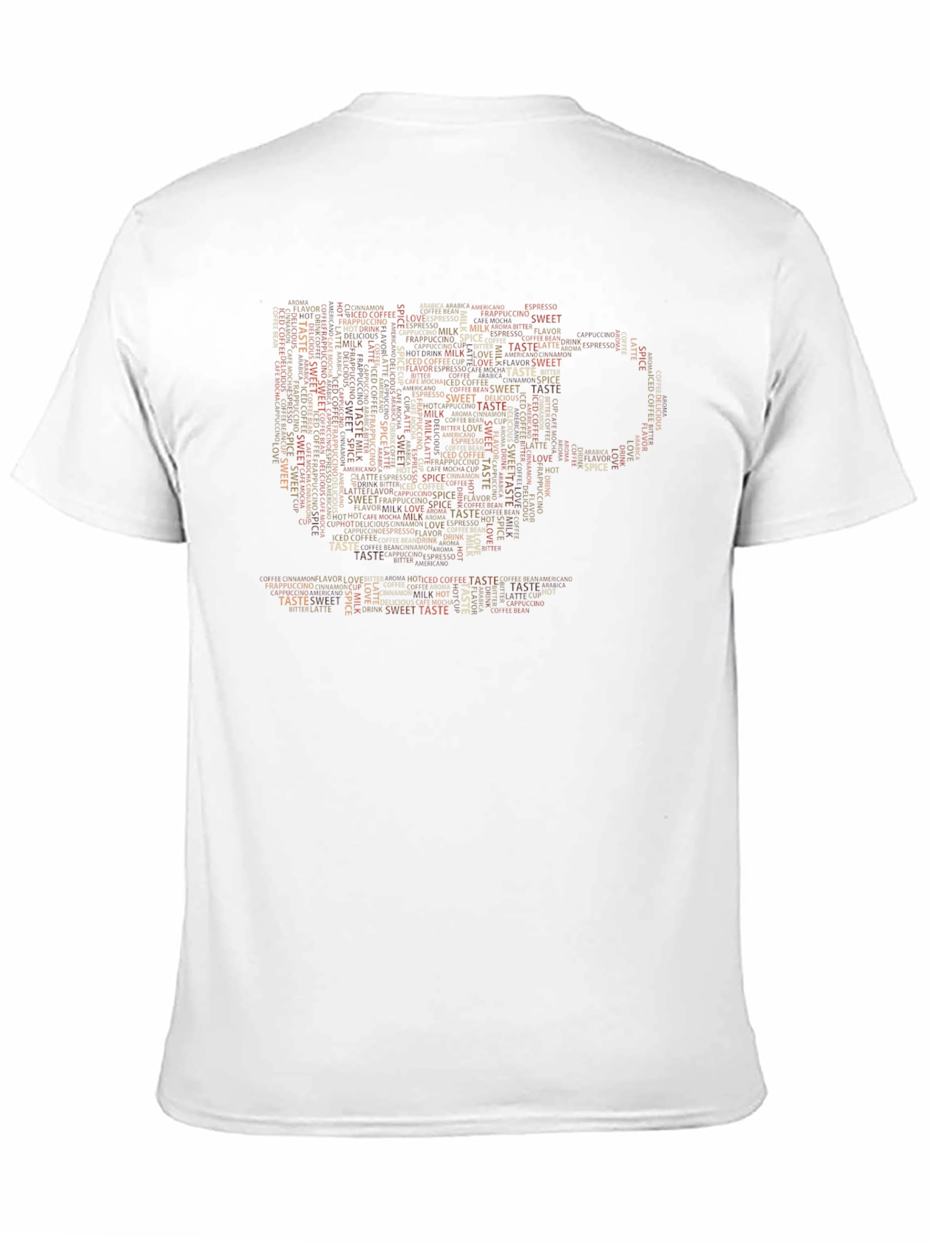 Coffee Lover Tee - Word Art Cup Design
