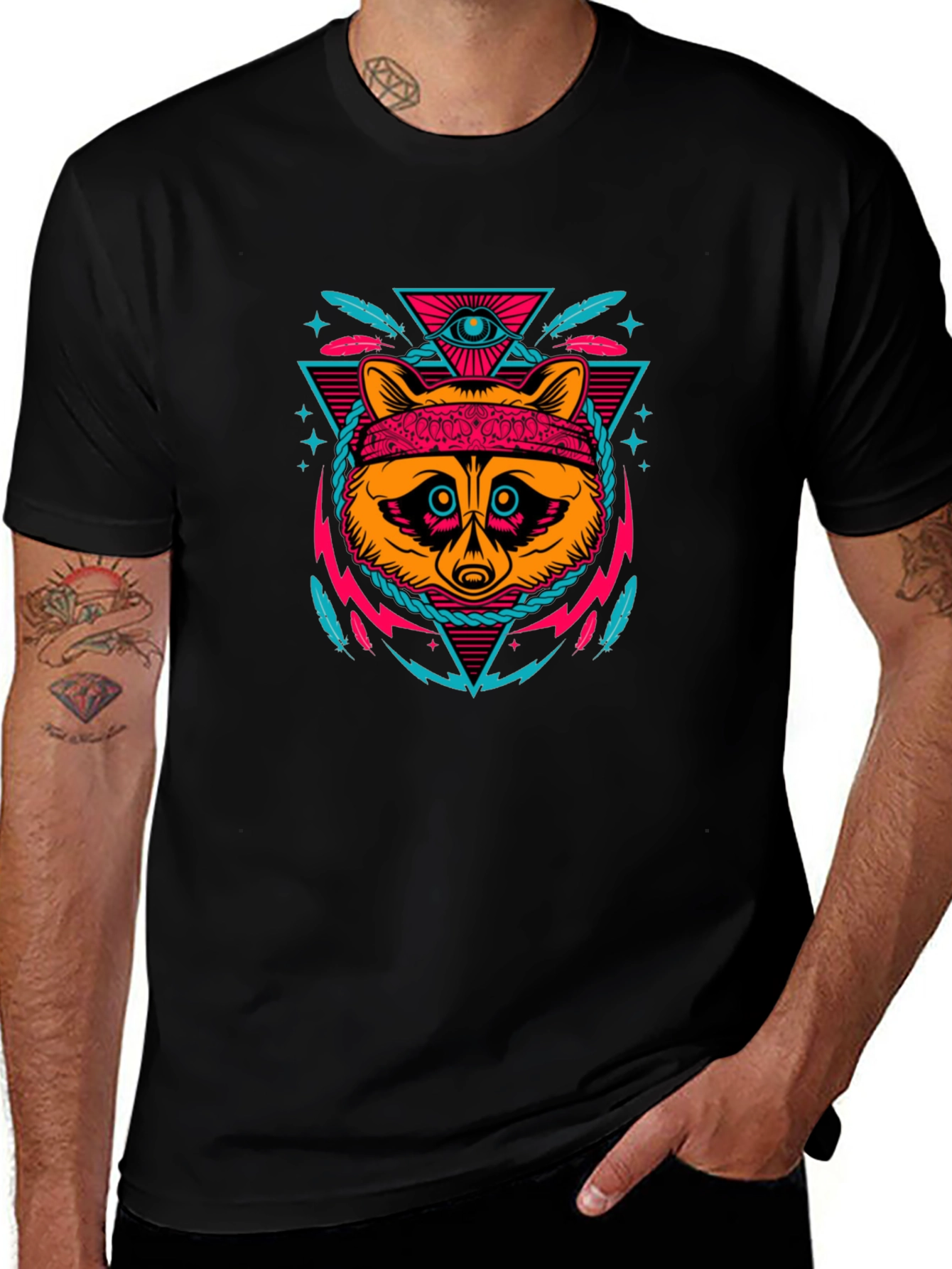 Cool Raccoon Graphic Tee - Edgy Streetwear