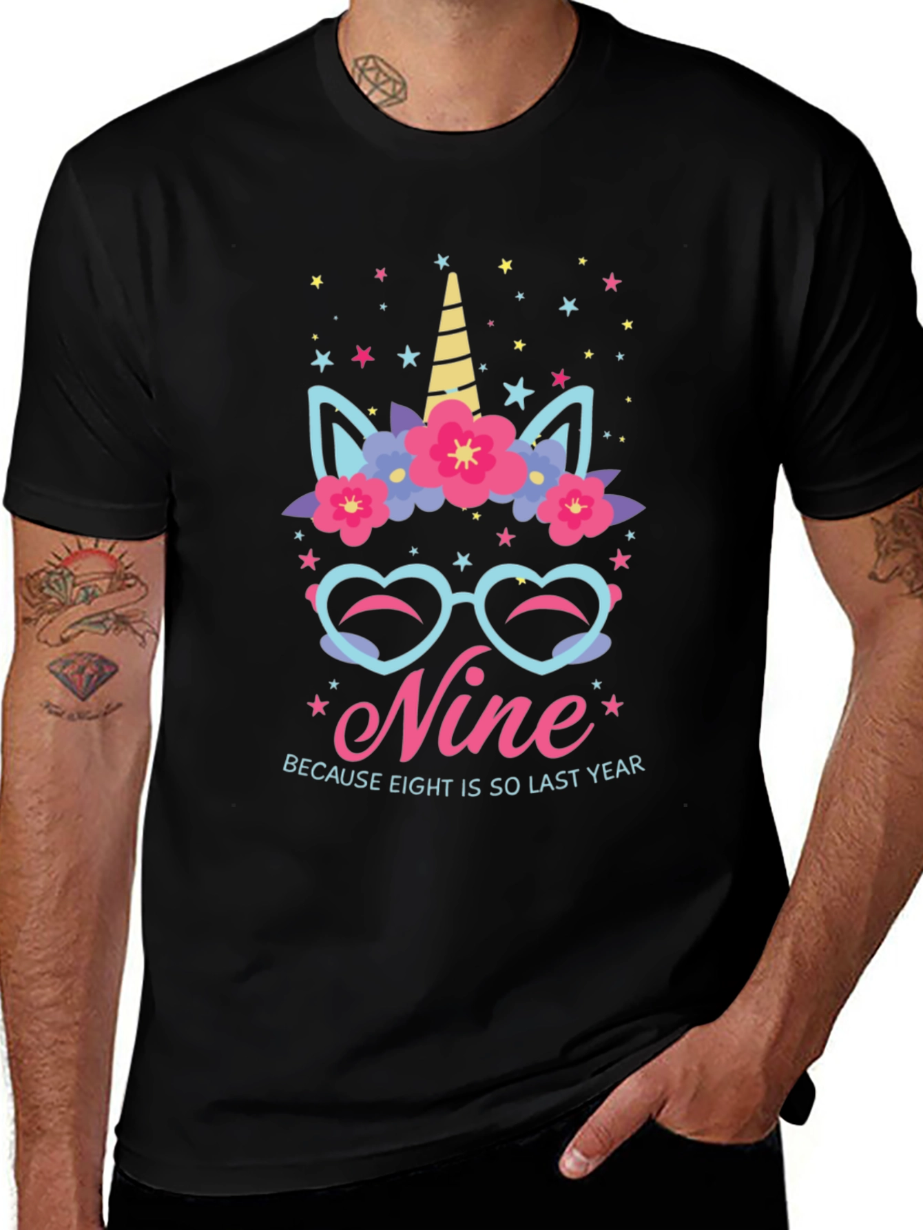 Nine Birthday Unicorn T-Shirt
