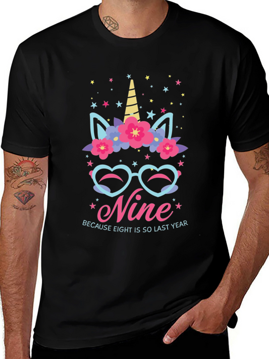 Nine Birthday Unicorn T-Shirt