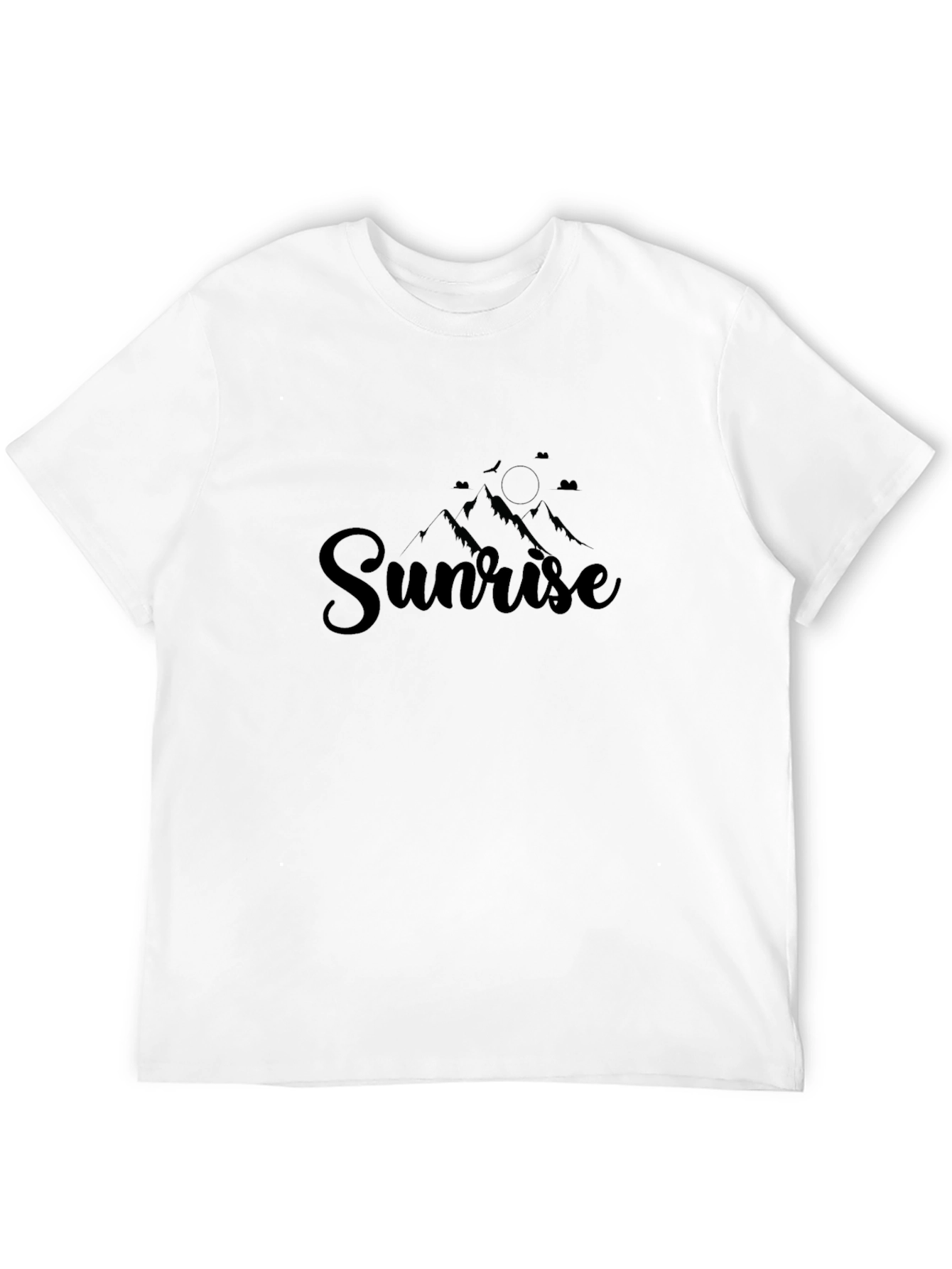 Sunrise Mountain Graphic Tee - Stylish Black T-Shirt