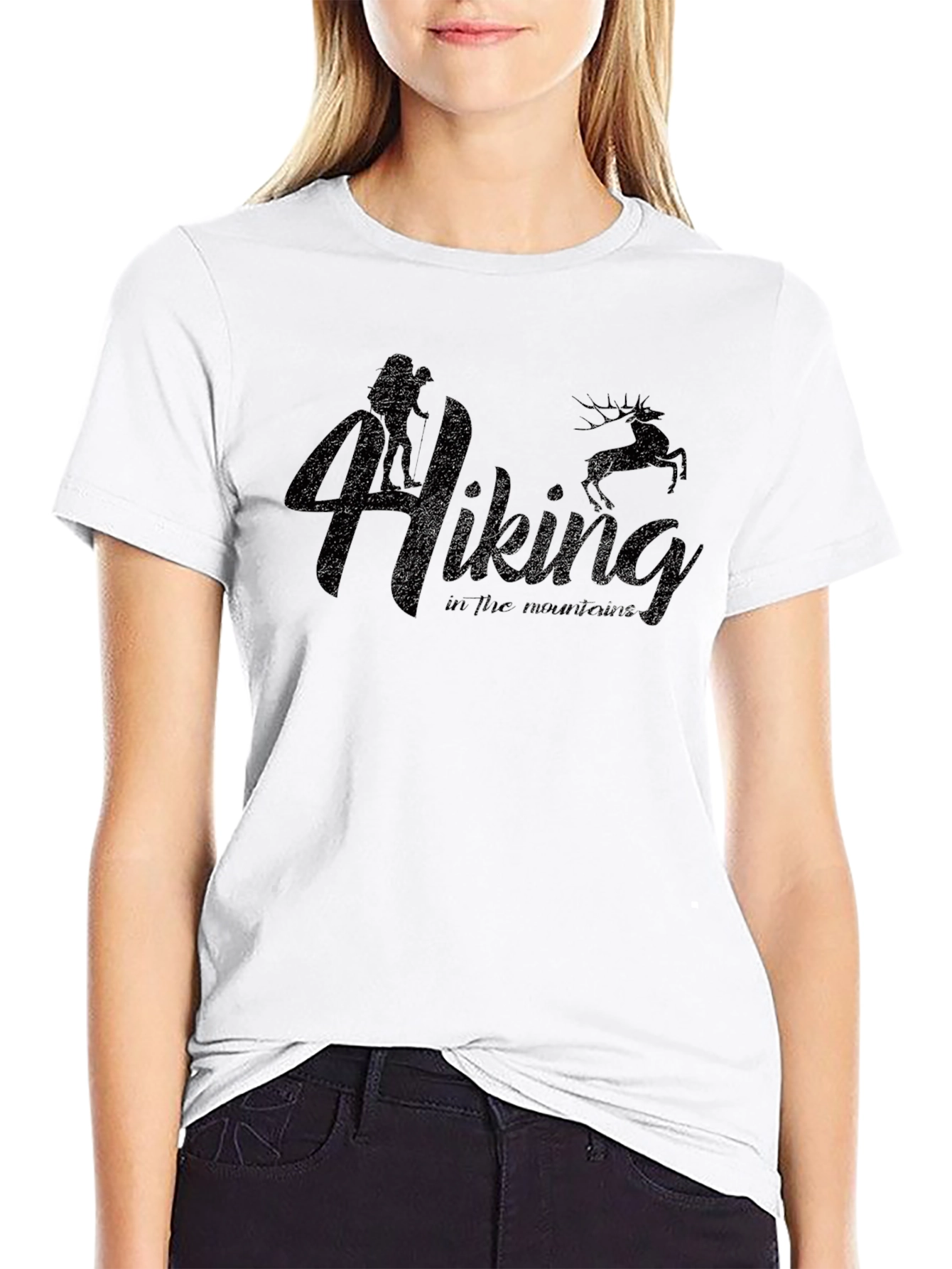 Hiking Adventure Black Graphic T-Shirt