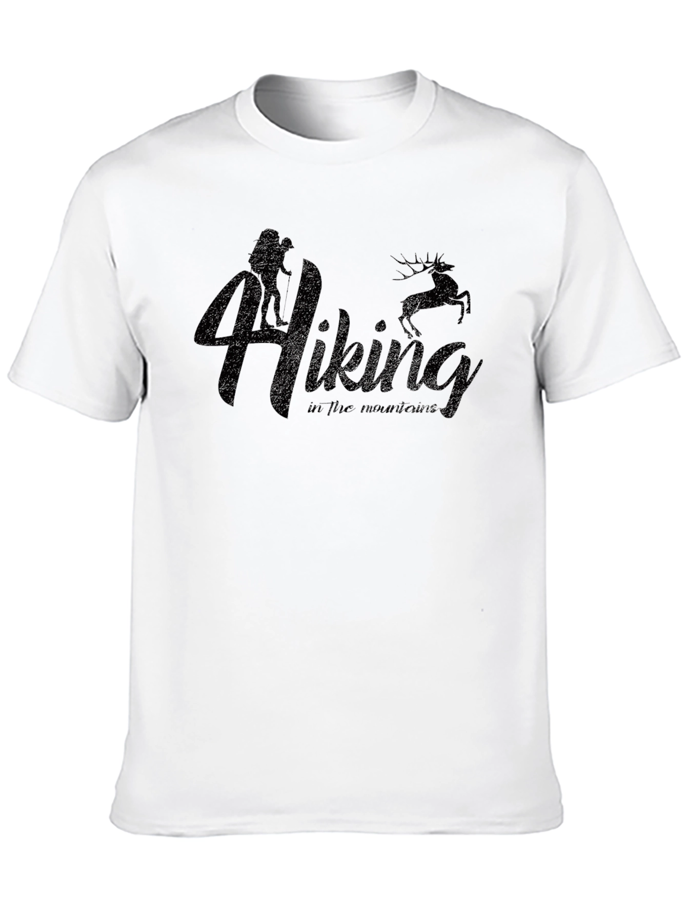 Hiking Adventure Black Graphic T-Shirt