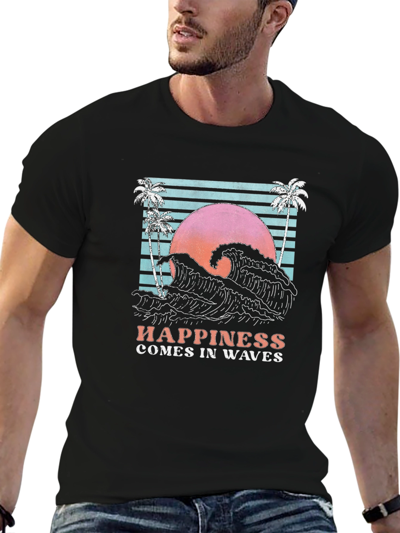 Retro Wave Happiness T-Shirt