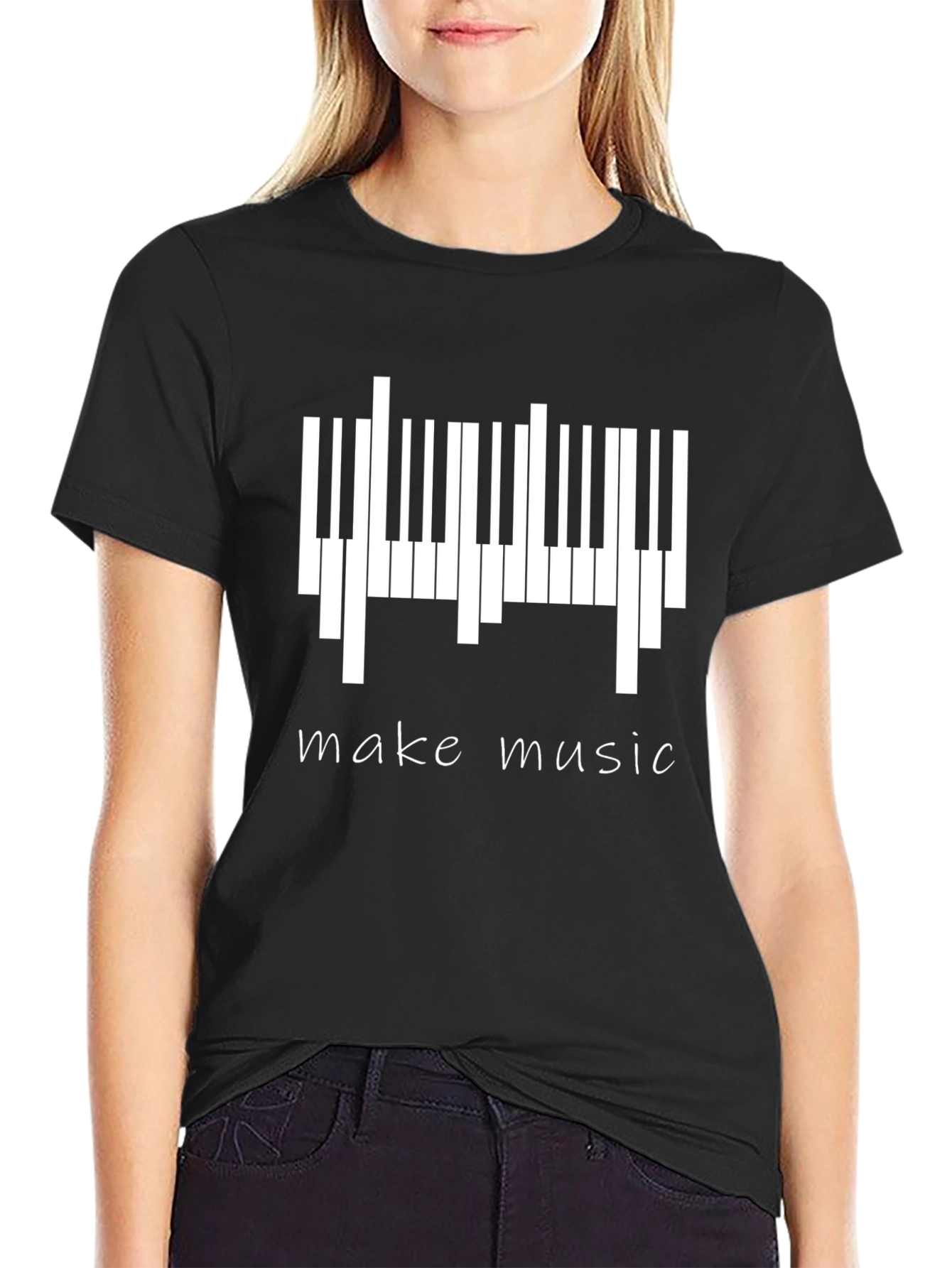 Make Music Piano Keys Graphic T-Shirt