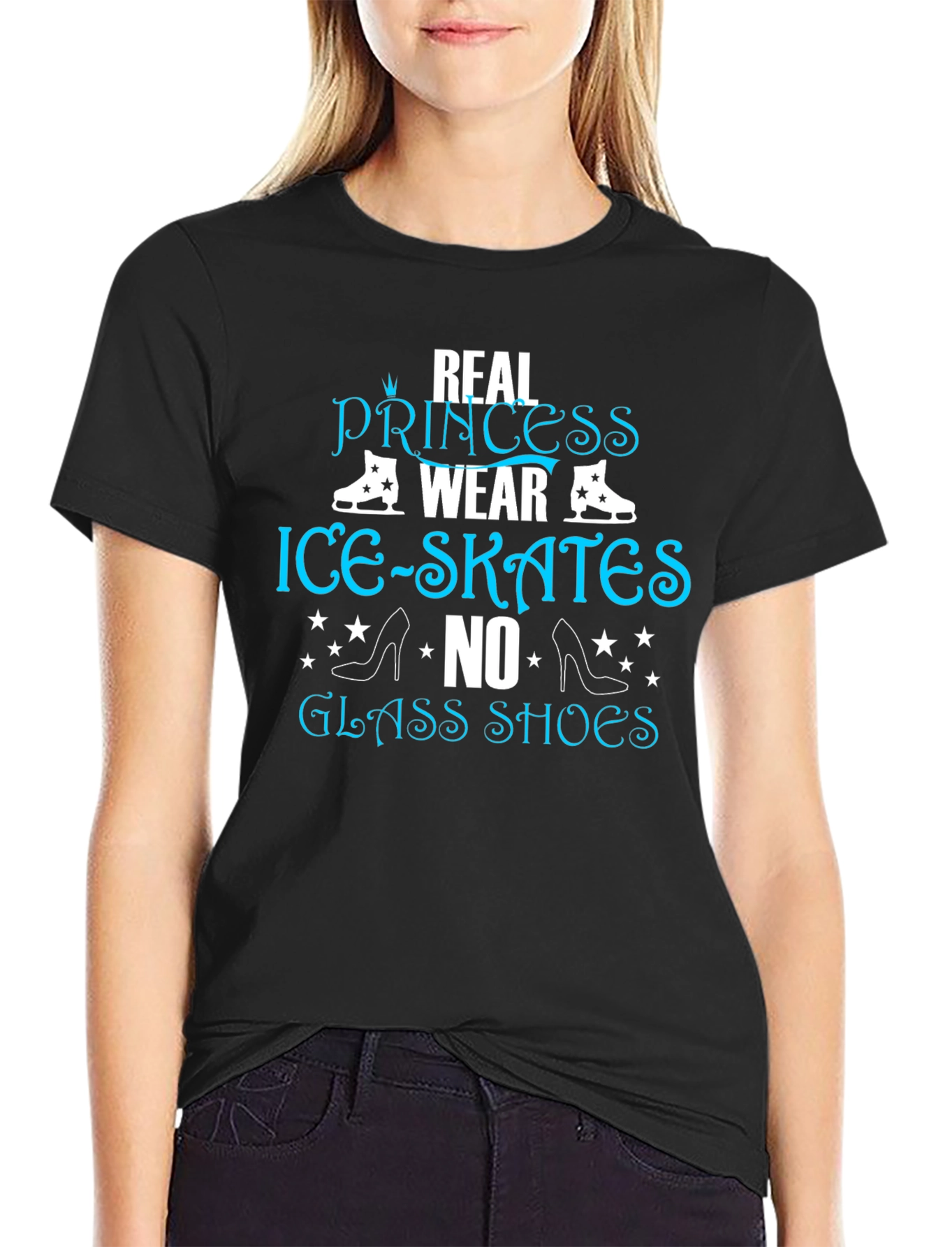Real Princess Wear Ice Skates T-Shirt