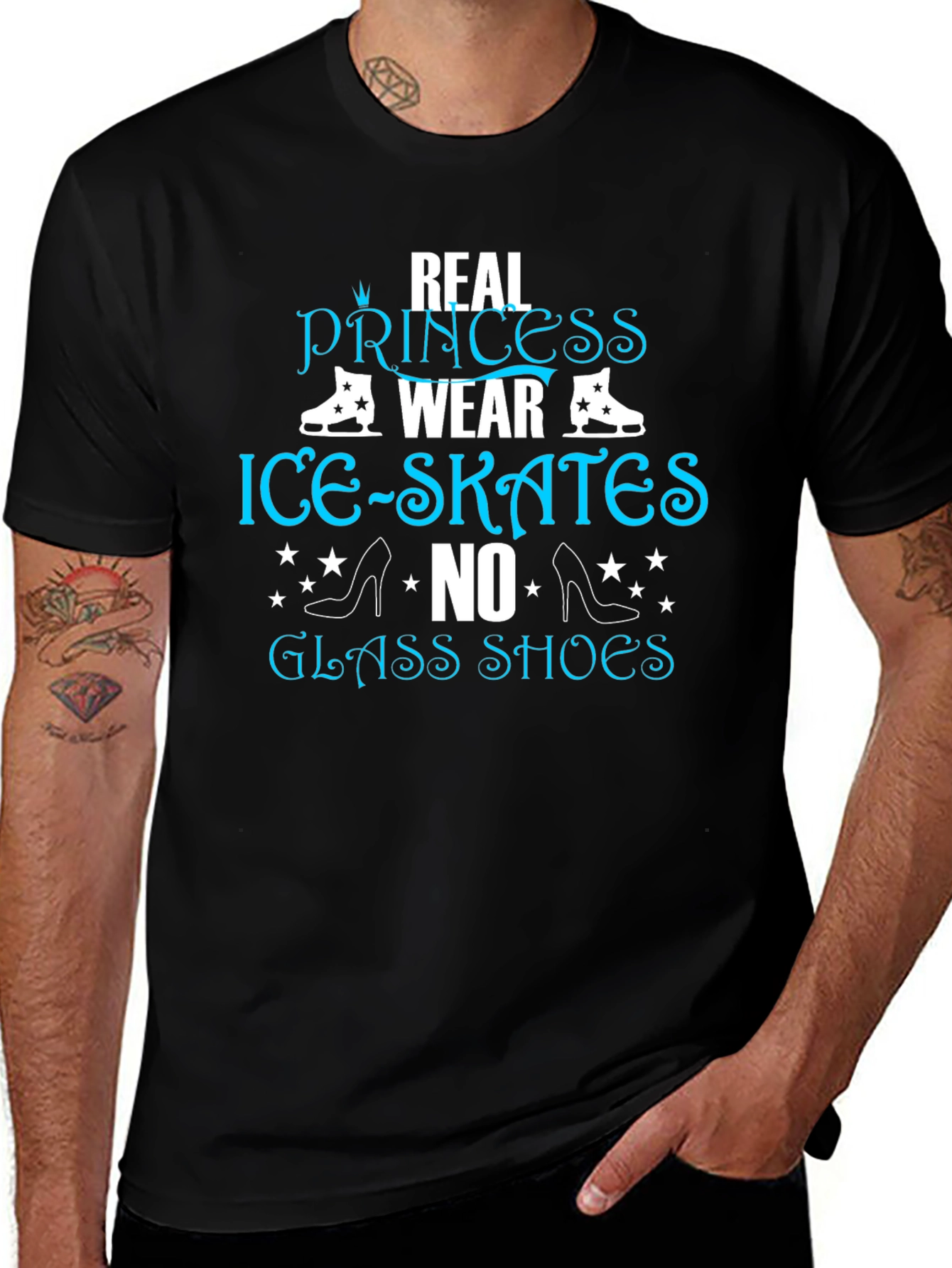 Real Princess Wear Ice Skates T-Shirt
